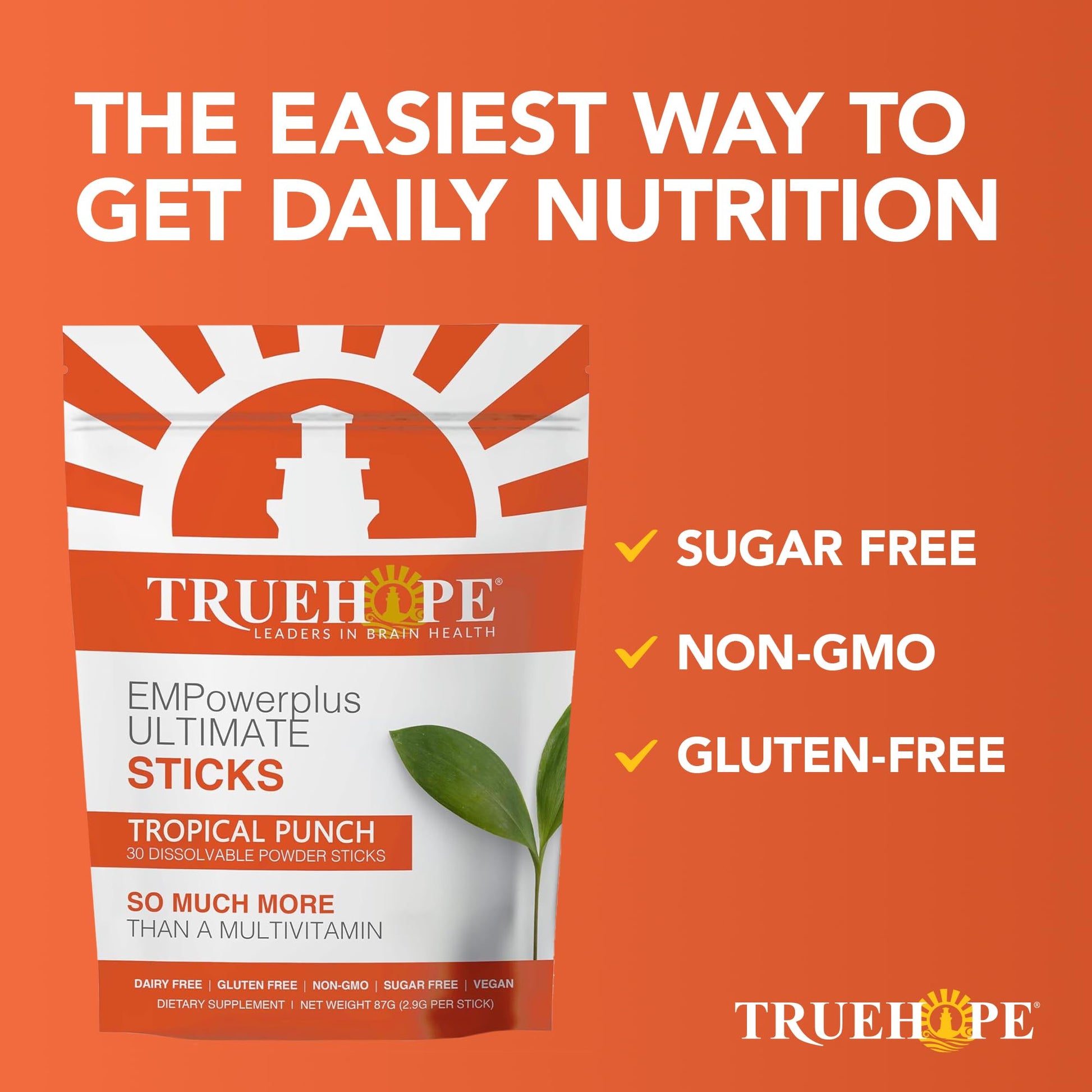Truehope Multivitamin Nootropic Pouches with Inositol - Once-Per-Day EMPowerplus Ultimate Sticks - 30 Count (Tropical) Truehope uk supplements