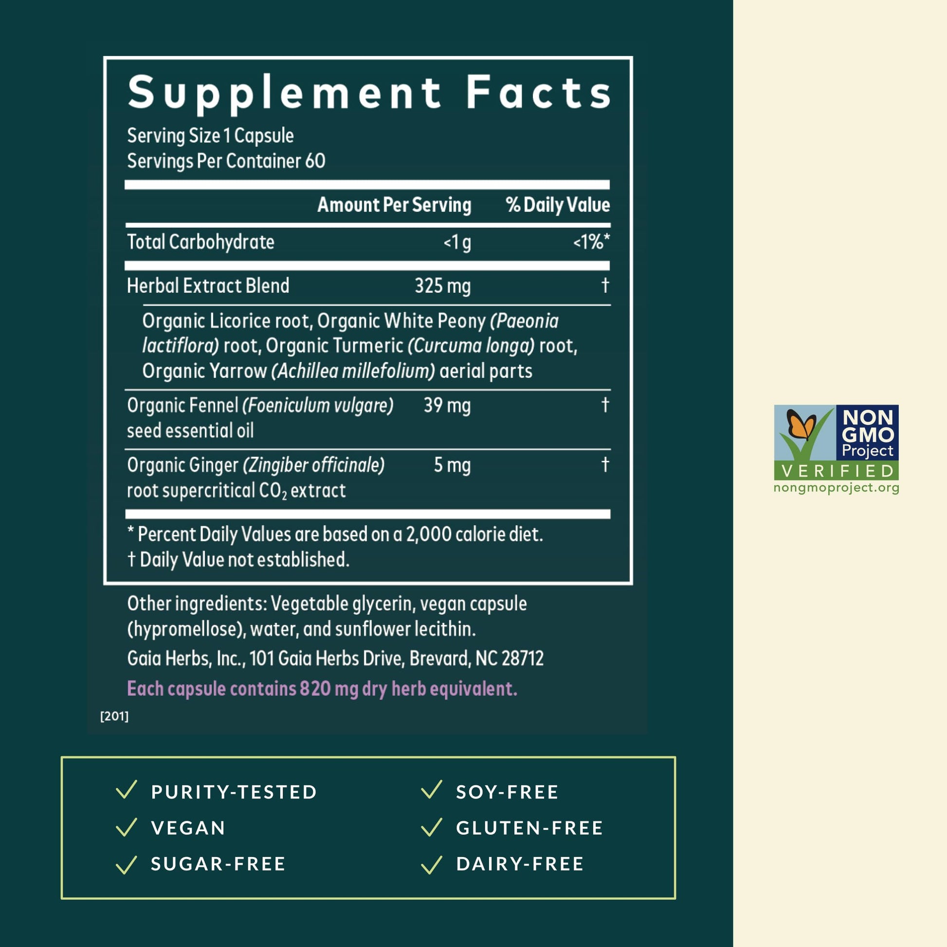 Gaia Herbs Cramp Relief - Herbal Supplement for Period Cramp Relief* - Made with Fennel Seed, Licorice Root & More - 60 Vegan Liquid Phyto-Caps (60 Servings) Gaia Herbs uk supplements