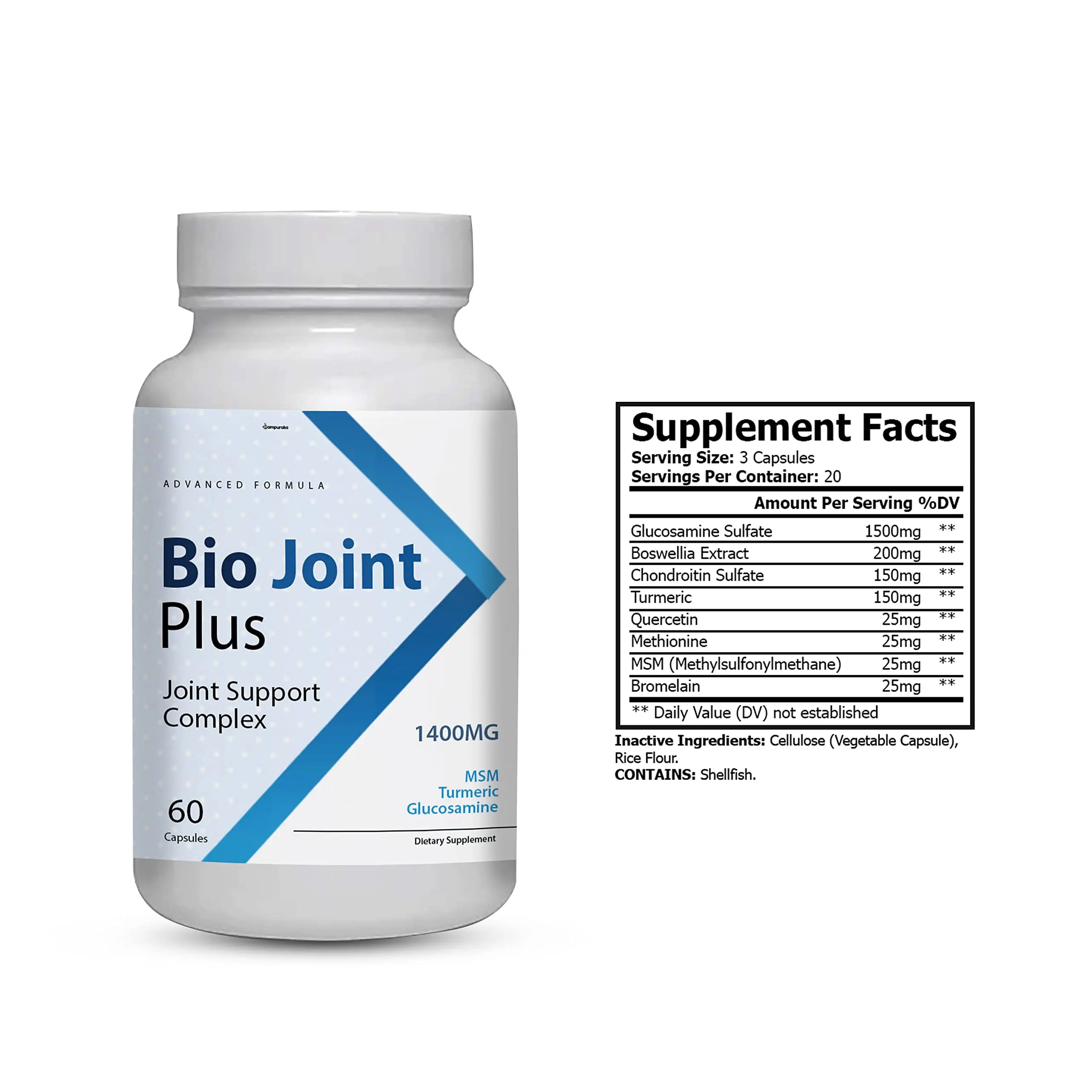 Joint Bio Plus Advanced Formula Supplement (2 Packs) 60 Days Supply Sampuraka uk supplements