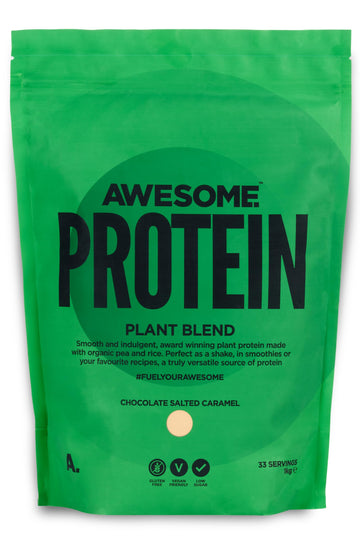 Chocolate Salted Caramel Awesome Protein Powder by Ben Coomber | 1kg Vegan Organic Flavoured Protein Ben Coomber uk supplements