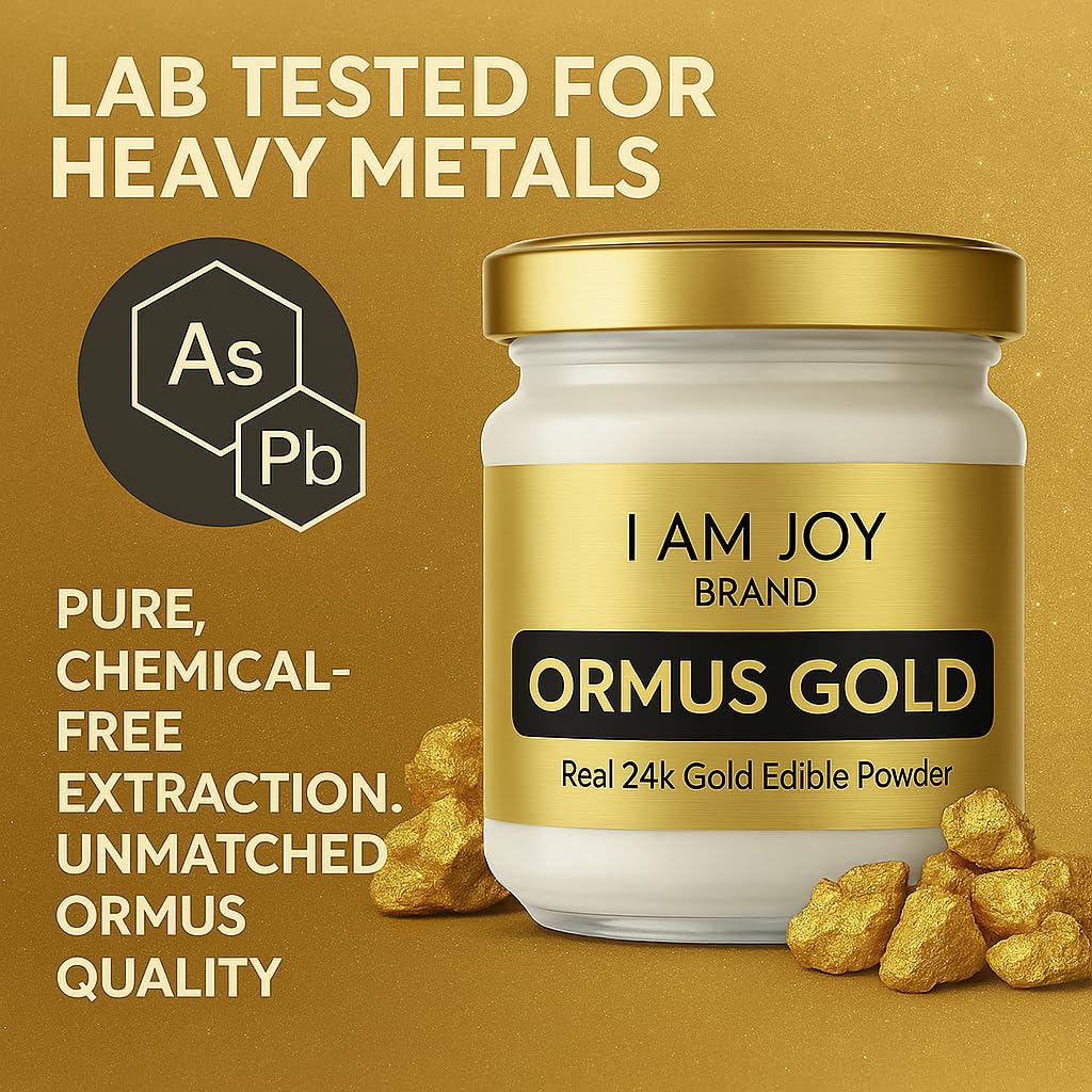 I Am Joy co. Pure Ormus White Gold Powder Monoatomic M-State 24k 99.99% | No Plastic, No Lye, No Dyes, No Fillers | 22 Grams I Am Joy co. uk supplements