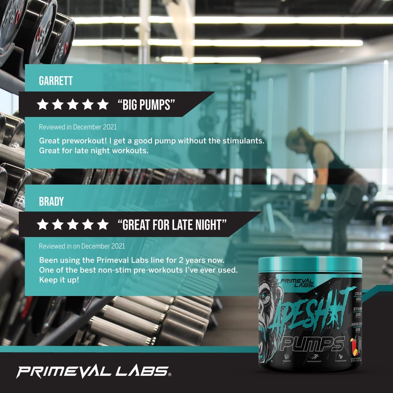 Primeval Labs Ape Pumps Natural Pre Workout Powder | Caffeine Free Preworkout Primeval Labs uk supplements