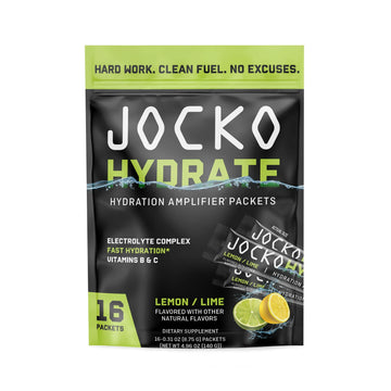 Jocko Fuel Packets Low Sugar - Hydration Amplifier Packets for Recovery, Dehydration, & Exercise - with Vitamins B6, B12 & C (16 Packets) Lemon Lime Jocko Fuel uk supplements