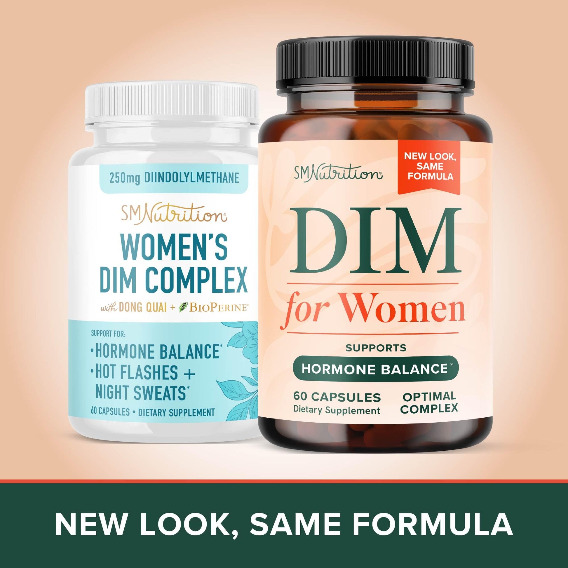 DIM Supplement for Women 250 mg | Estrogen & Hormone Balance | Menopause, Hot Flashes & Night Sweats Support | DIM Complex Estrogen Supplement for Women | with BioPerine | Gluten-Free | 60 Ct SMNutrition uk supplements