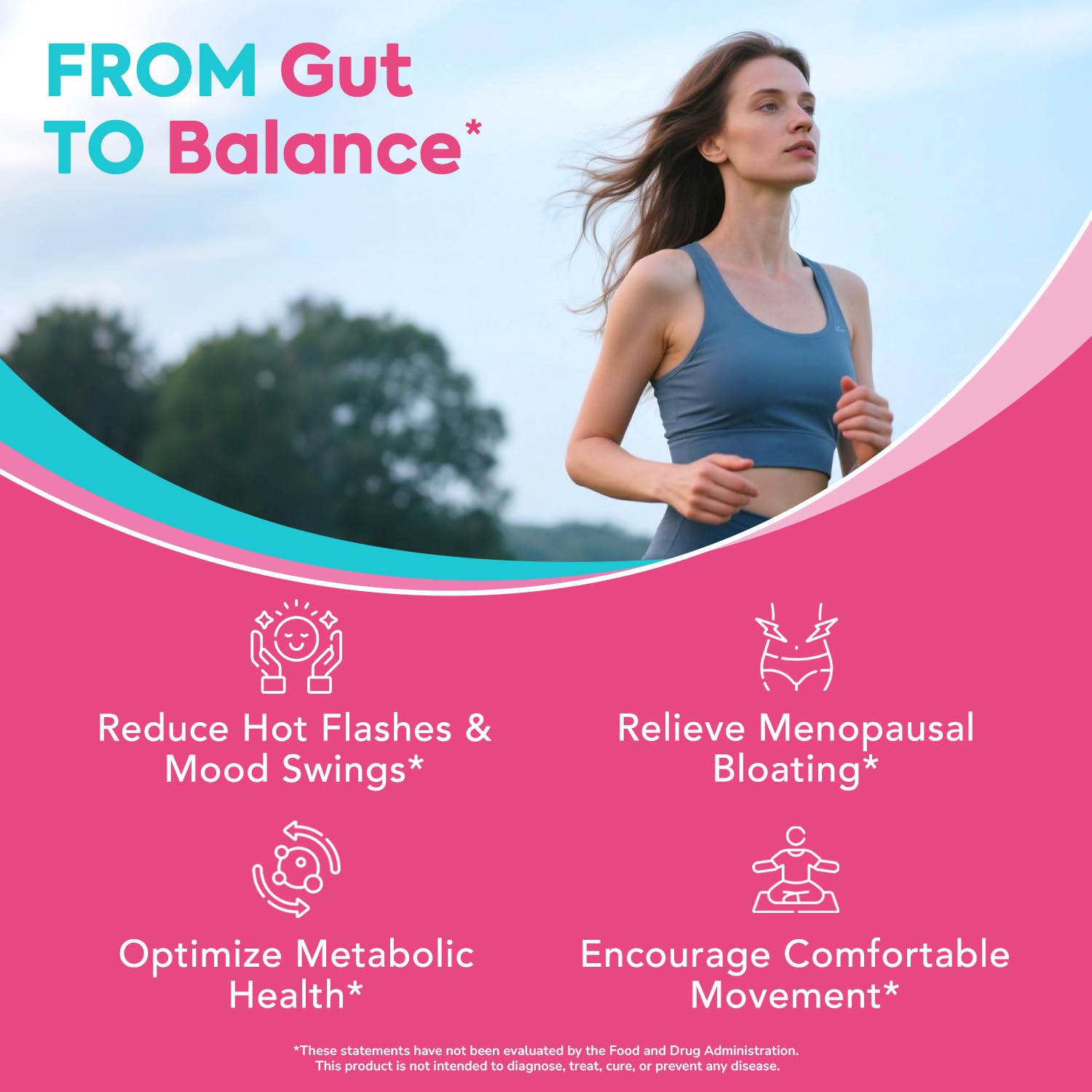 Surebounty Menopause Probiotic Supplement for Women, 70 Billion CFU, with Akkermansia Muciniphila, Vitamins B6 & D3, Botanicals, for Hormone Balance, Hot Flashes, Night Sweats, Gut Health, 60 Capsules Surebounty uk supplements