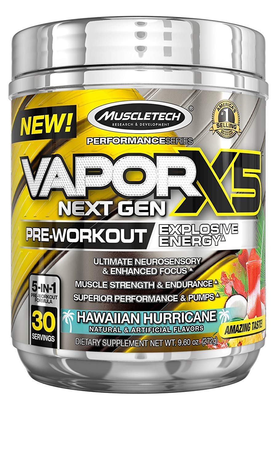 Pre Workout Powder | MuscleTech Vapor X5 for Men & Women, Energy Drink Mix Sports MuscleTech uk supplements