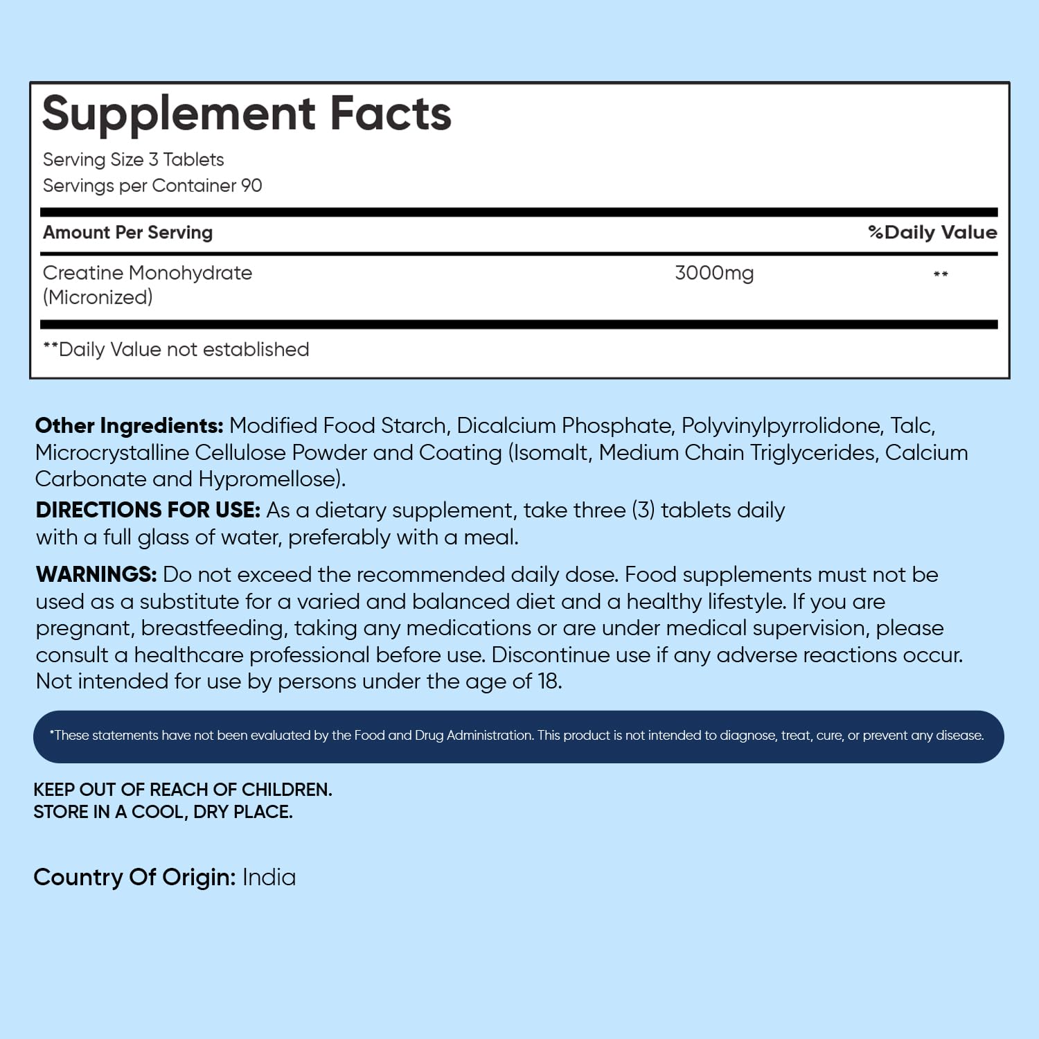 WeightWorld Micronized Creatine Monohydrate 3000mg Vegan Tablets | Muscle Strength & Recovery Booster | 3 Months Supply - 270 Tabs | Creatine for Women & Men | Non-GMO, Gluten-Free | 3 Tablets a Day WeightWorld uk supplements