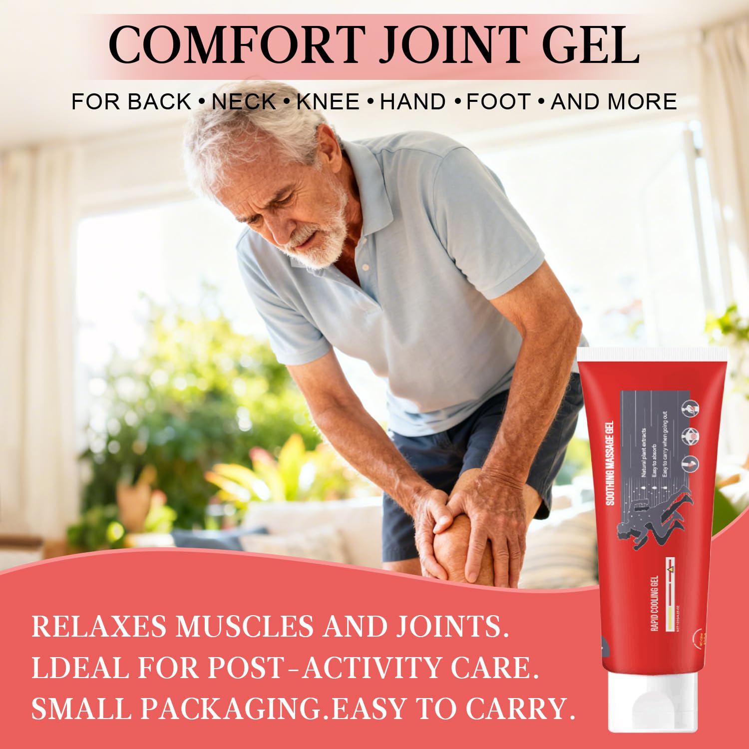 Joint Gel, Soothing Massage Cream, Joint Soothing Comfort Gel for Back, Neck, Keen, Muscle, and Foot, Absorb Quickly, Natural and Non-Greasy, 4.23OZ Josmon uk supplements