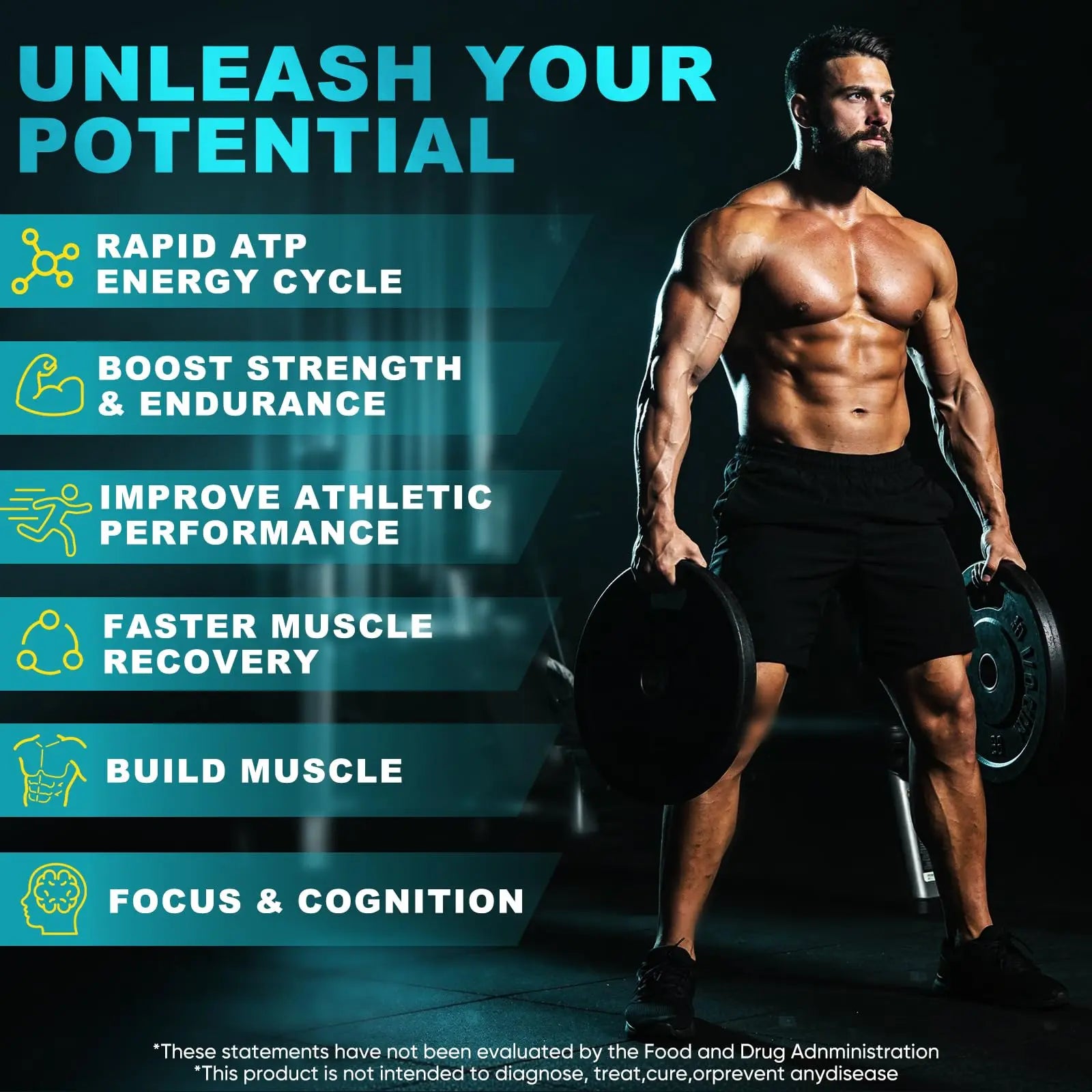 99.99% Creatine Monohydrate Gummies for Men Women 5g, 7-in-1 Pre-Workout Complex with BCAA, Taurine, B12/6 & Electrolytes, 6X Boost Energy, Muscle Strength & Recovery OVICT uk supplements