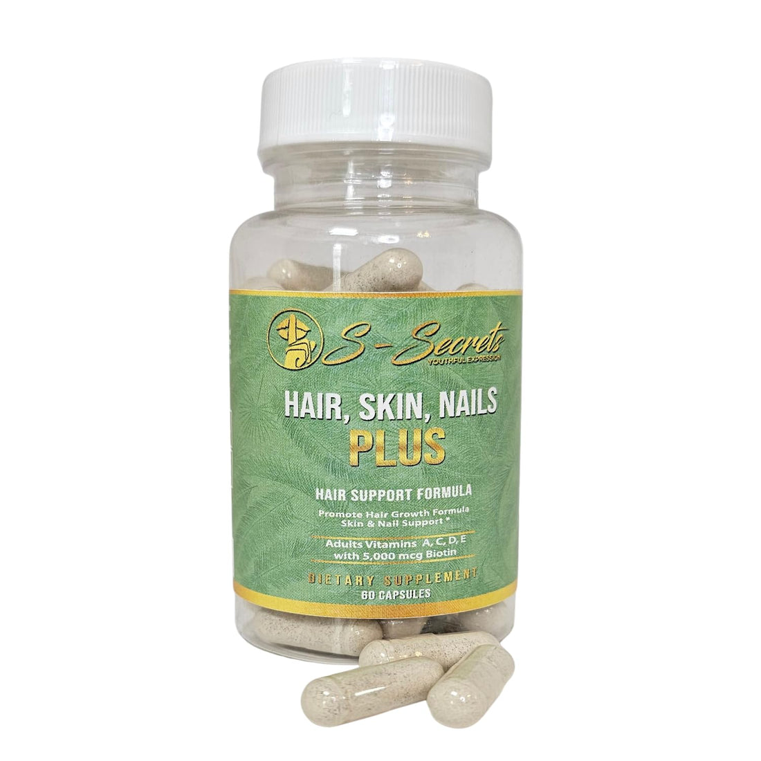 S-Secrets Hair, Skin & Nails Vitamin – Non-GMO Multivitamin for Hair, Skin & Nails | Biotin 5,000 mcg per Serving | 30-Day Supply (60 Capsule) S-Secrets uk supplements