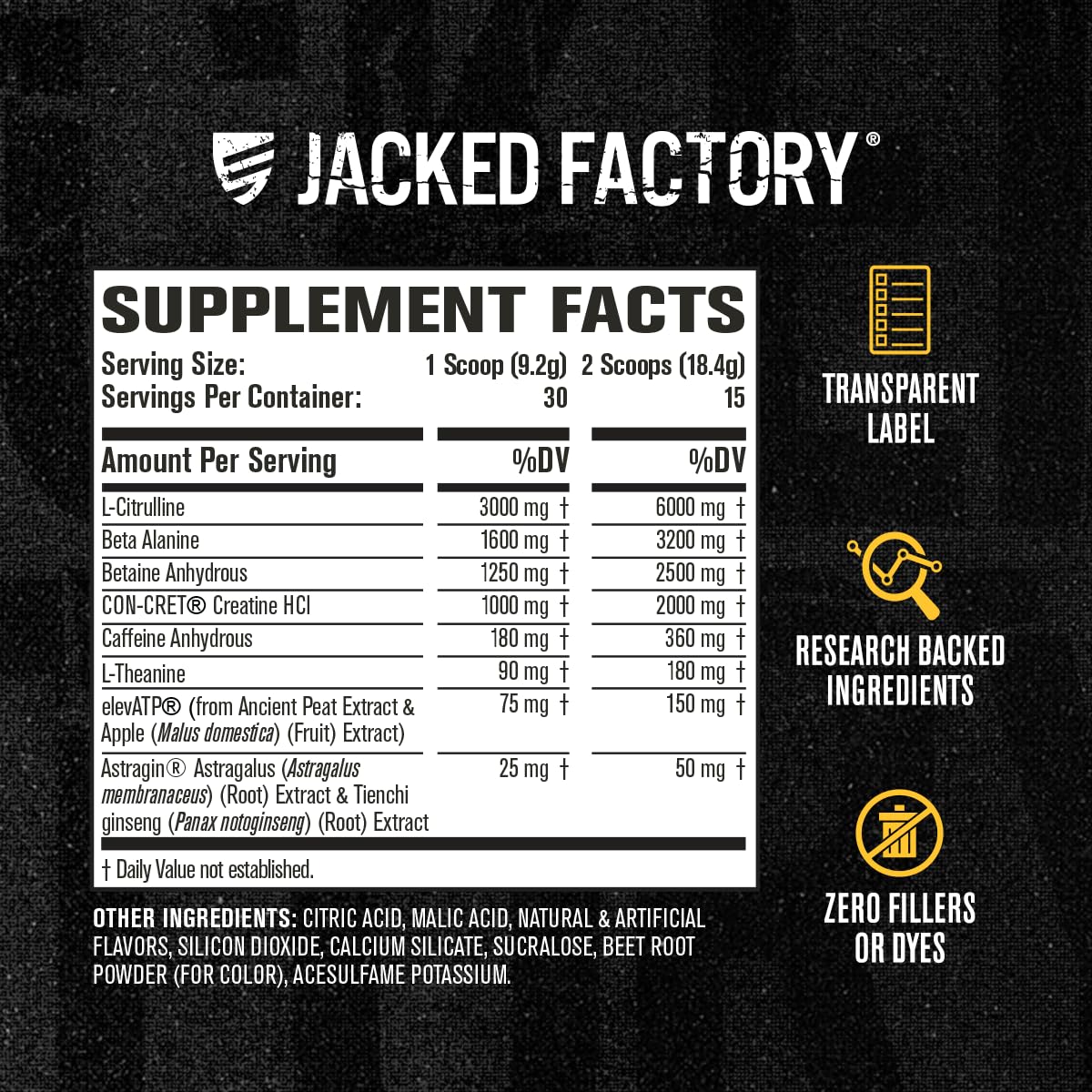 Jacked Factory Nitrosurge Build Pre Workout with Creatine for Muscle Building - Con Cret Creatine Powder & elevATP for Intense Energy, Powerful Pump Jacked Factory uk supplements