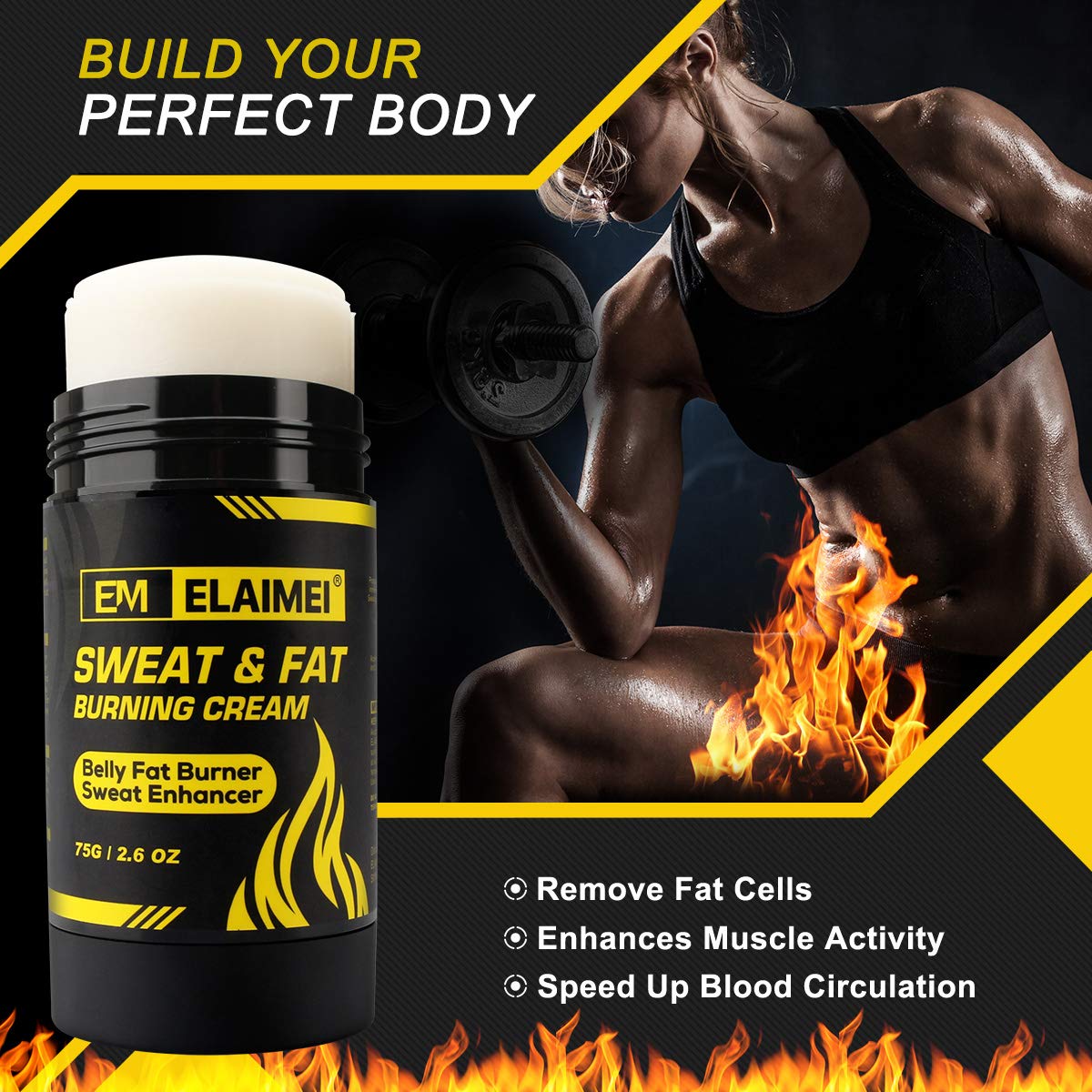ELAIMEI Hot Gel Cream, Fat Burning Sweat Cream, Weight Loss Workout Enhancer Gel ELAIMEI uk supplements