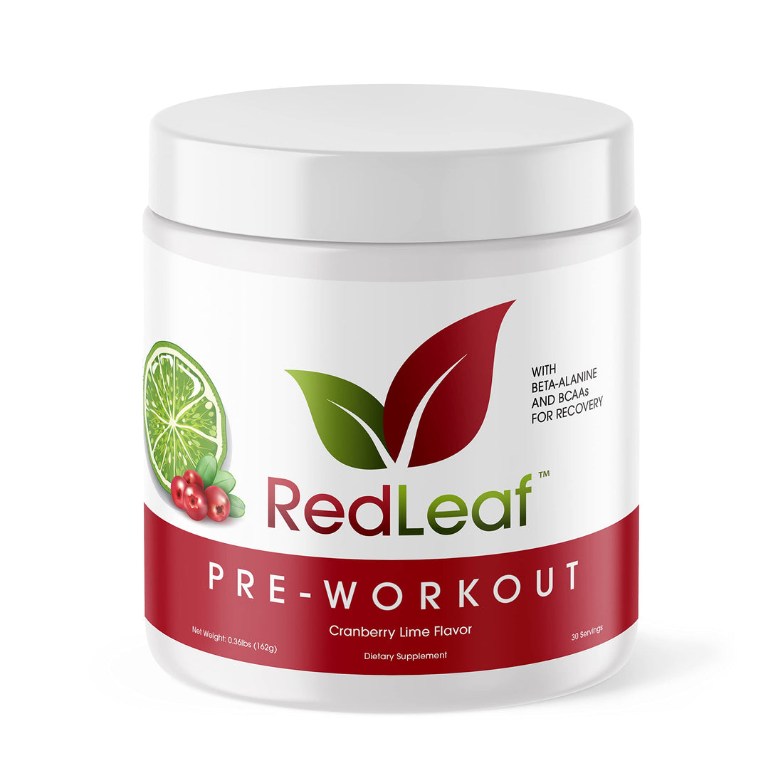 Red Leaf Pre Workout Energizer Powder, BCAA's, Beta-Alanine, Amino Acids and Green Tea Red Leaf uk supplements