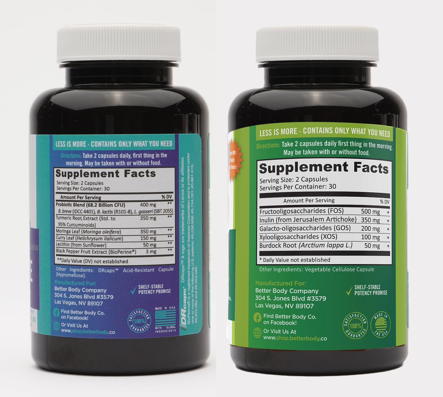Better Body Co. Slim Gut Bundle | Prebiotics and Probiotics for Women - Bloating Relief Better Body Co. uk supplements