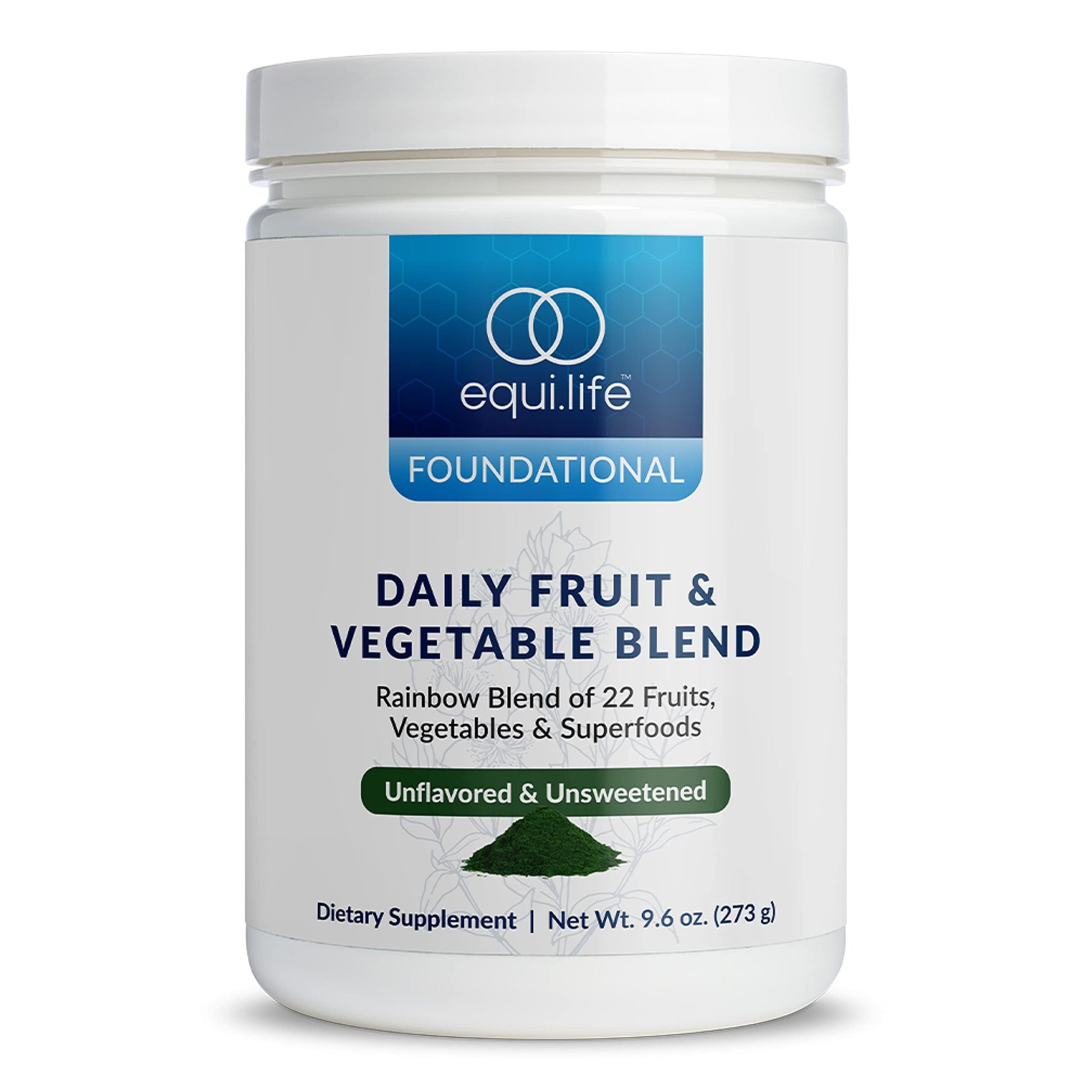 Equilife Daily Fruit & Vegetable Blend, Superfood Antioxidant Supplement with 22 Organic Fruits & Vegetables, Unflavored, Vitamin C, Fiber, 9 Essential Amino Acids, Supports Energy, 30 Servings Tub Equilife uk supplements