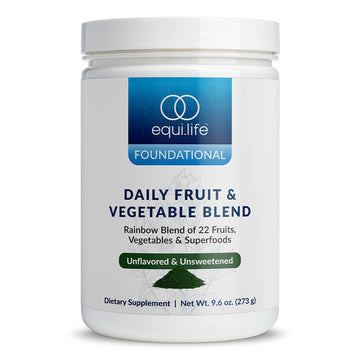 Equilife Daily Fruit & Vegetable Blend, Superfood Antioxidant Supplement with 22 Organic Fruits & Vegetables, Unflavored, Vitamin C, Fiber, 9 Essential Amino Acids, Supports Energy, 30 Servings Tub Equilife uk supplements