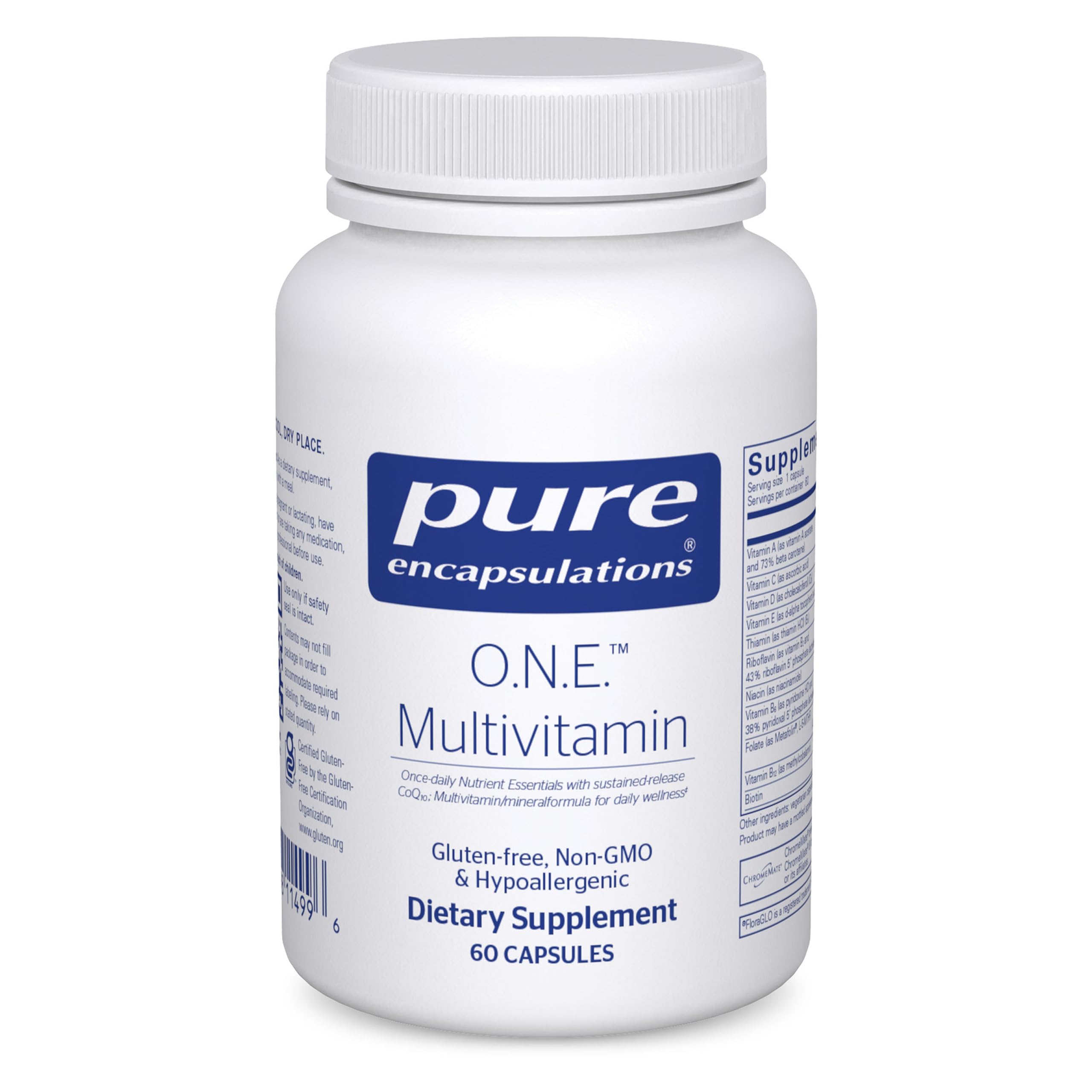 Pure Encapsulations O.N.E. Multivitamin - Once Daily Multivitamin with Antioxidant Complex Metafolin, CoQ10, and Lutein to Support Vision