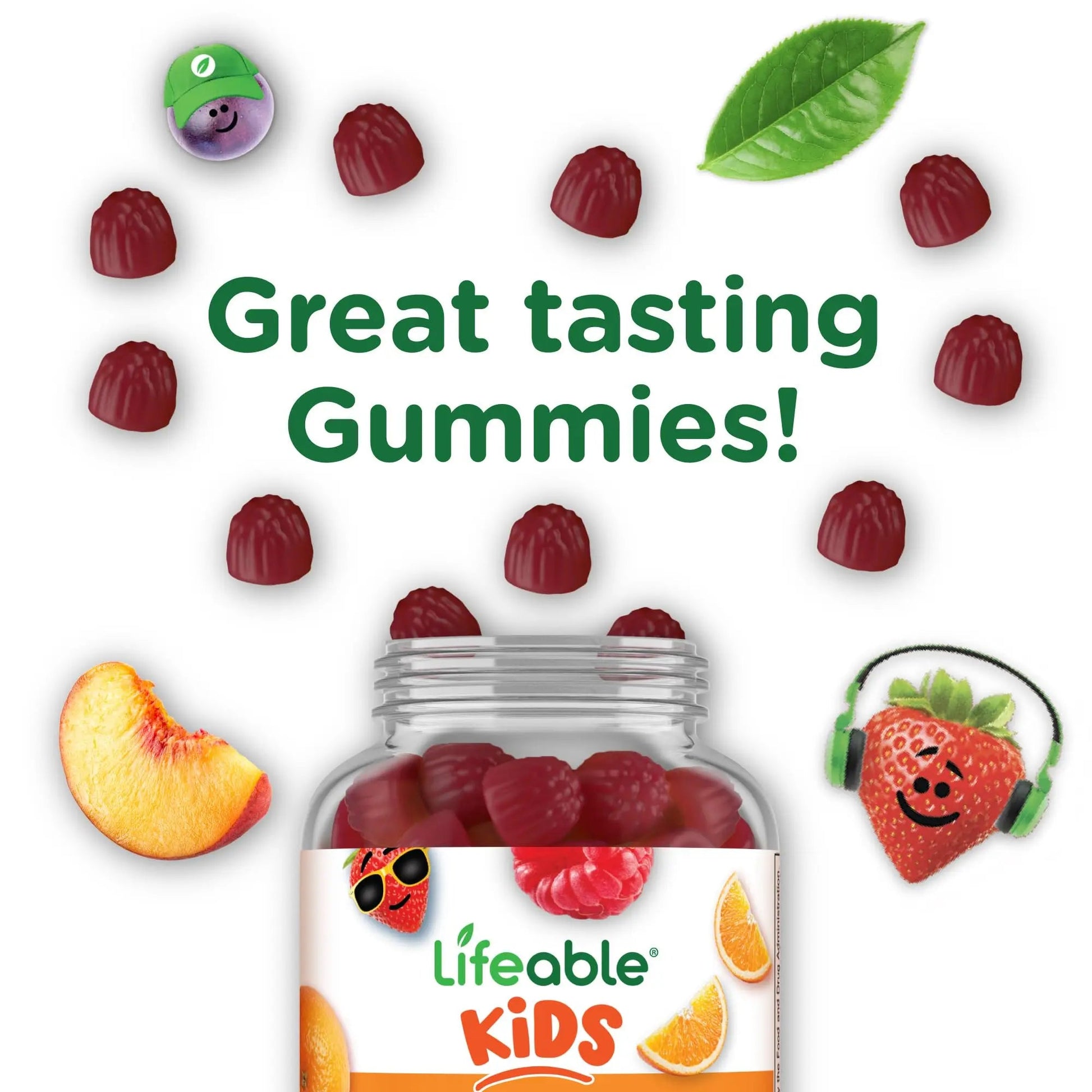 Lifeable Kids Multivitamin Gummies | Great Tasting Multivitamin for Kids | with Vitamins A, C, D, E, B6, B12, Zinc, Biotin Lifeable uk supplements