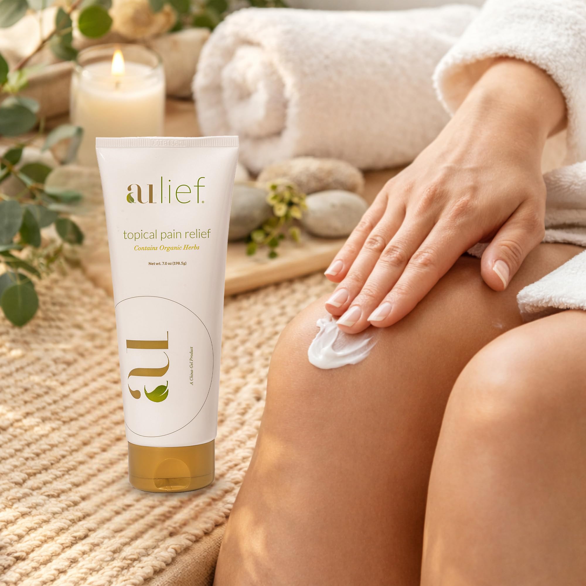 Aulief Gold Natural Pain Relief Cream – Organic Herbal Lotion for Arthritis, Joint Pain & Sore Muscles, Neck, Knee & Back Aches, Premium Organic Natural Pain Reliever, 3.2 Oz Tube Aulief uk supplements