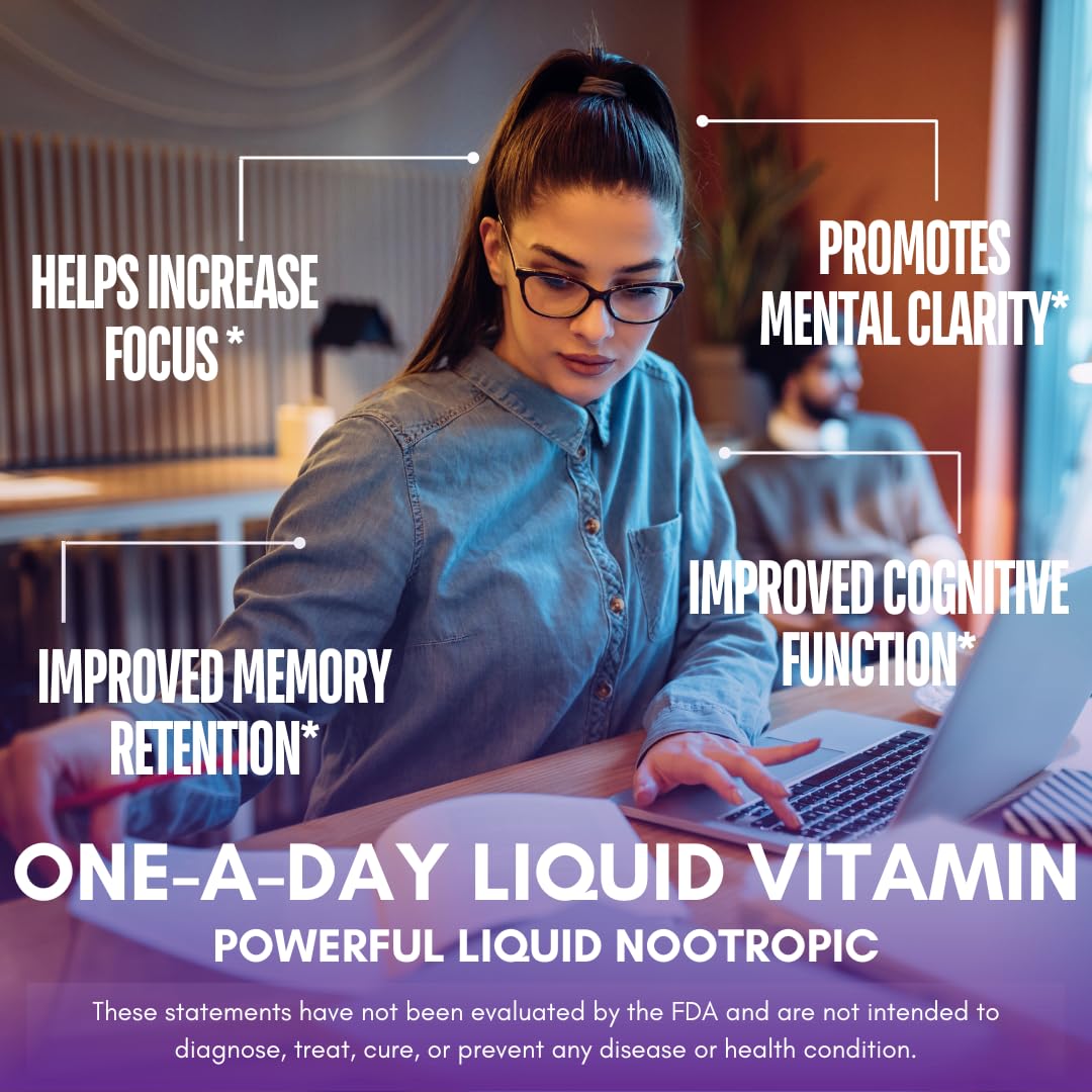 Tropical Oasis - Brain Power | Liquid Nootropic Supplement - Promotes Mental Clarity, Focus, and Memory Retention (Unflavored, 32 Servings) Tropical Oasis uk supplements