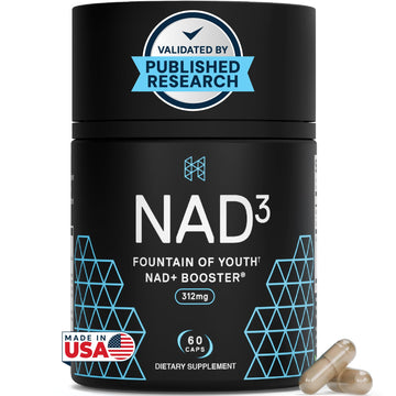 HPN NAD3 Clinical NAD+ Booster, Cellular Health & Natural Energy - NAD Supplement for Healthy Aging, Metabolic Support, NRF2 & Longevity, Nicotinamide Riboside & NMN Alternative, 60ct, 30-Day Supply HPN uk supplements