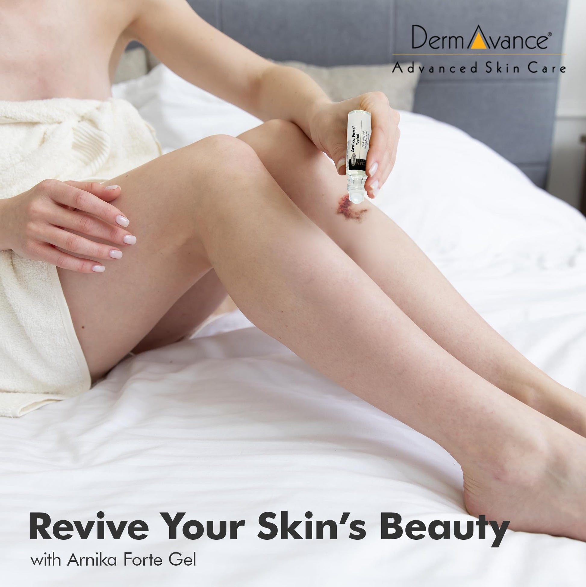 DermAvance Arnika Forte Topical Roll-On, Arnica Gel for Bruising and Swelling After Surgery, Easy-to-Use Arnica Gel Topical for Post-Surgical Care and Sports Injuries, Clear, 10 ml DermAvance uk supplements