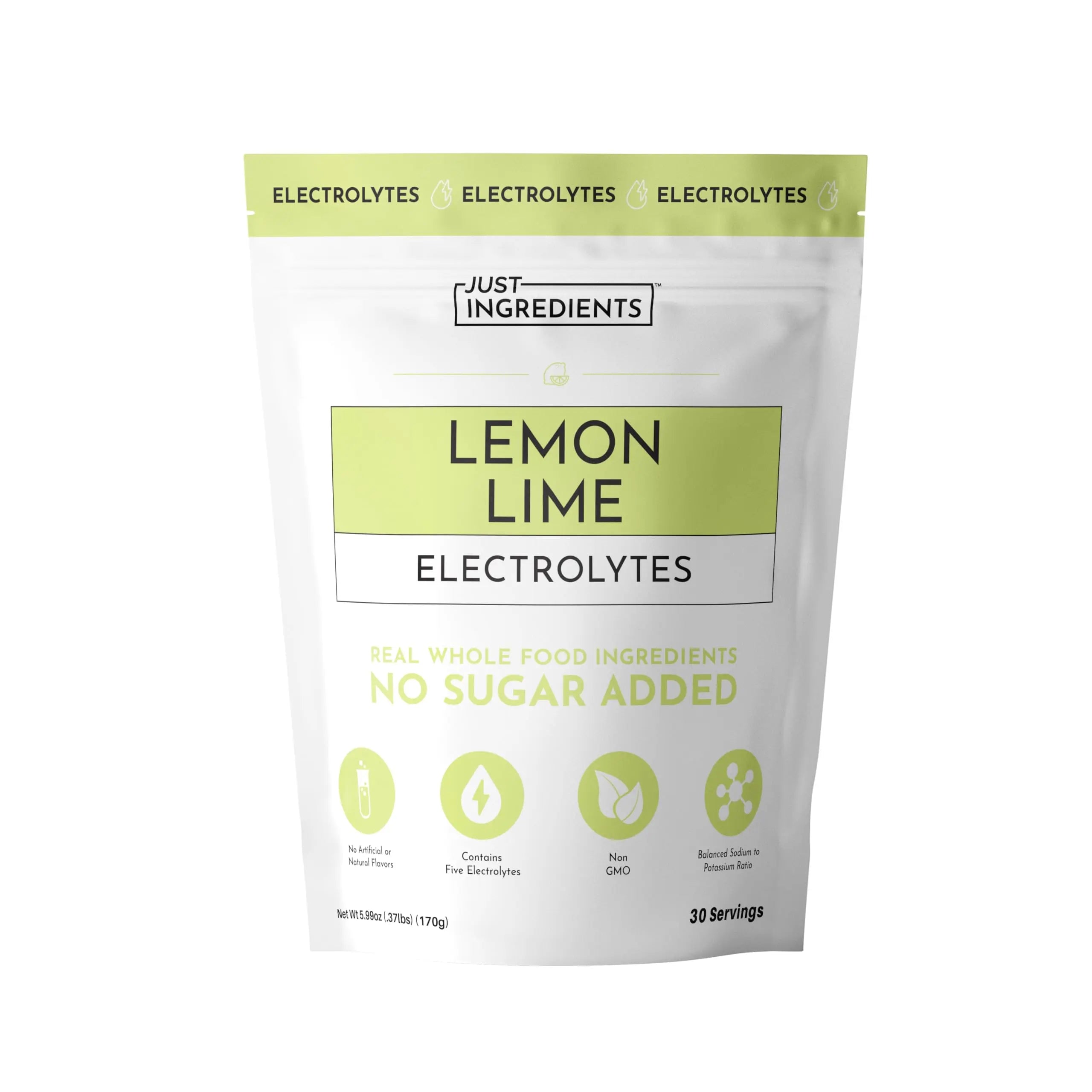 Lemon Lime Electrolytes – 30‑Serving Hydration Drink Mix with Coconut Water, Sea Salt, and Trace Minerals – Supports Energy, Recovery, and Electrolyte Balance* JUST INGREDIENTS uk supplements