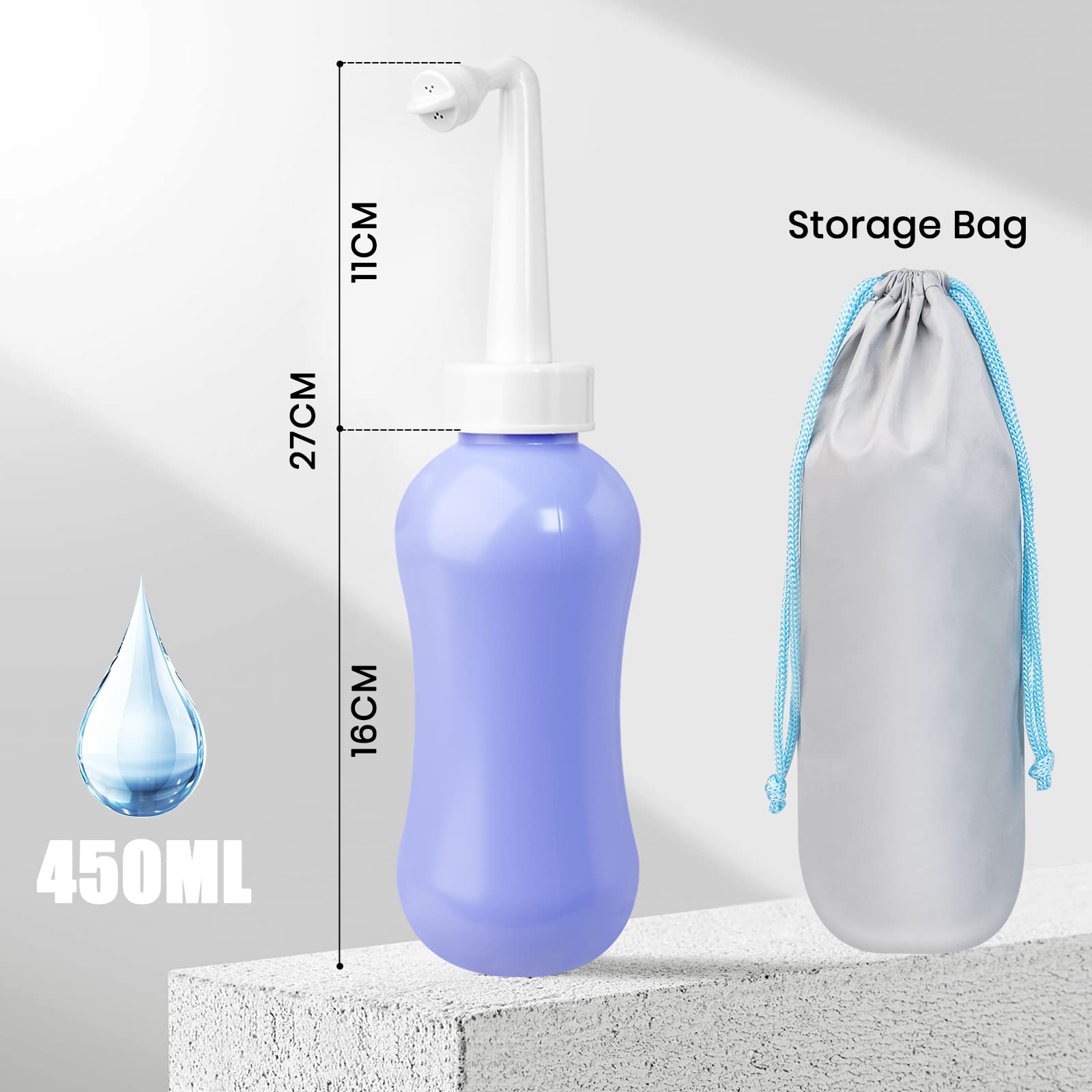 450ml Peri Bottle Postpartum for Feminine Care, 2 Pack Portable Travel Bidet for Toilet, Perineal Bottle VicnKioH uk supplements