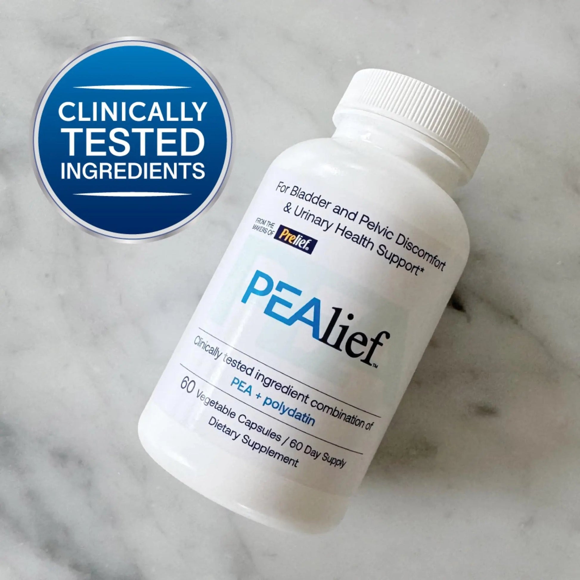 PEAlief Pea + Polydatin – New Bladder & Urinary Comfort Support with Clinically Tested Ingredient Combination — One Pill Per Day, 60 Day Supply PEAlief uk supplements