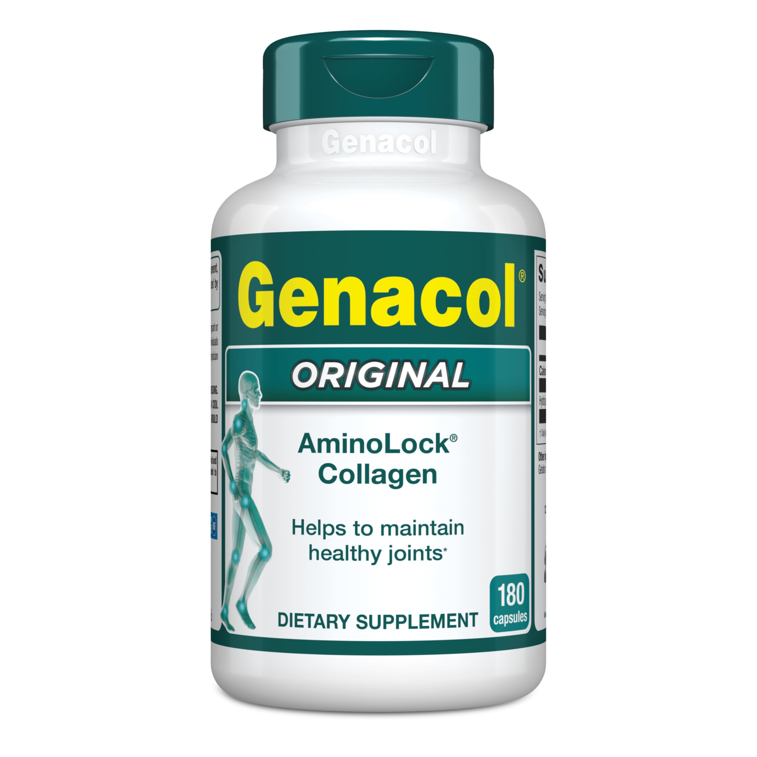 Collagen Peptides Joint Supplements for Men & Women by Genacol | Exclusive Hydrolyzed Collagen Pills | Helps Maintain Healthy Joints | Colageno Hidrolizado | Genacol Original 180 Capsules Genacol uk supplements