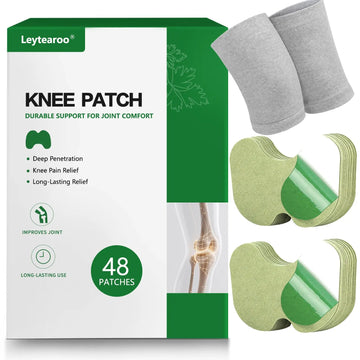 Leytearoo Knee Paches, 48PCS Herbal Knee Patch,Pain Relief Patches,One Pair Knee Sleeves,Long Lasting Relief of Joint Leytearoo uk supplements