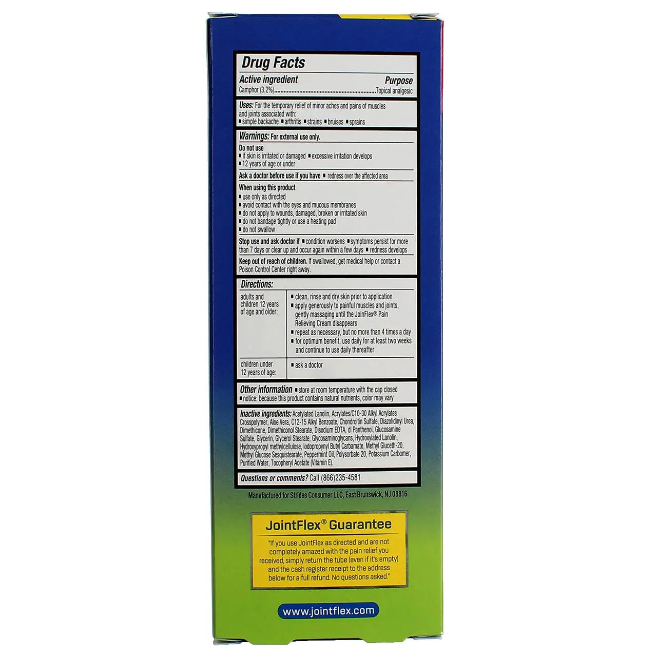 JointFlex Pain Relieving Cream 4 oz (Pack of 5) JointFlex uk supplements