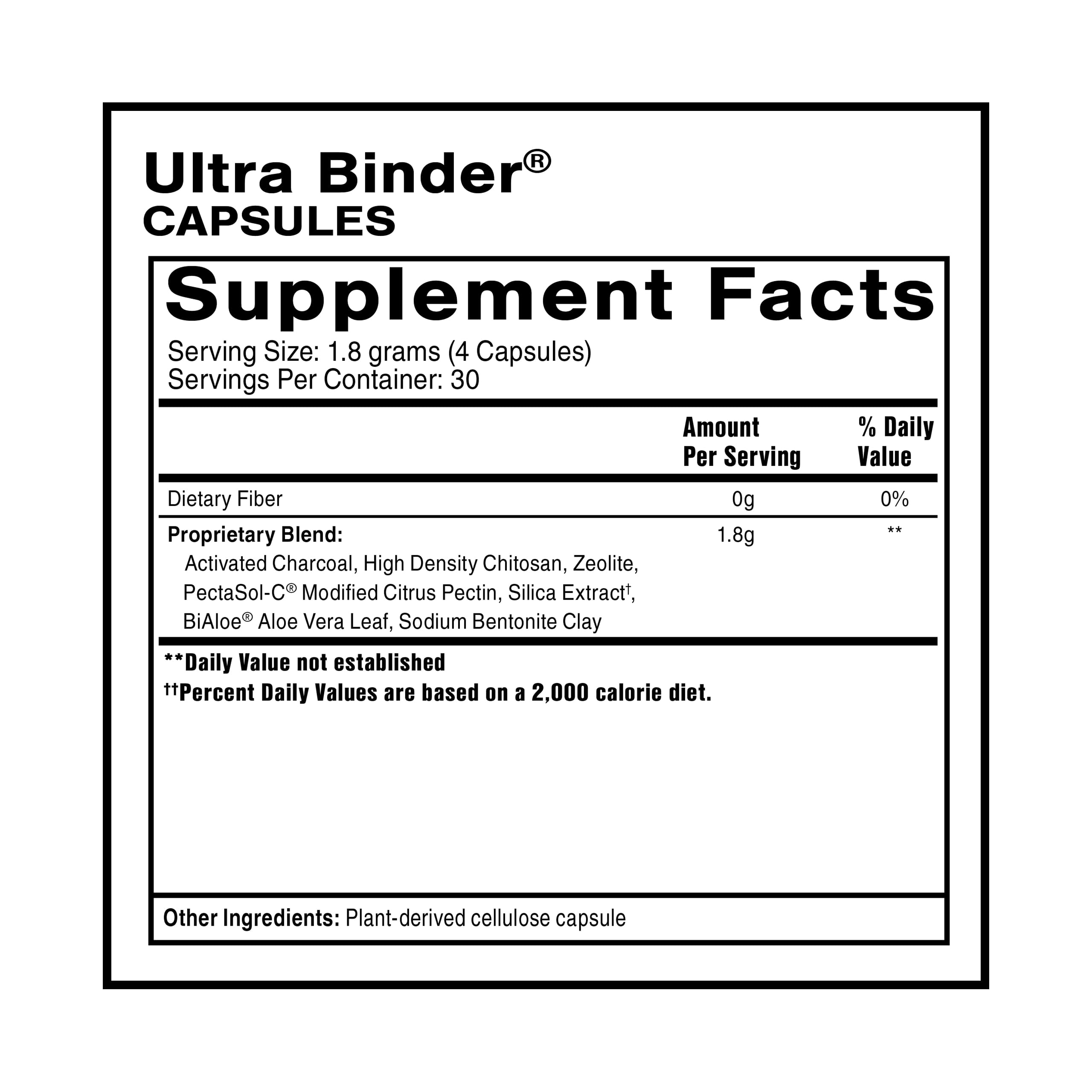 Quicksilver Scientific Ultra Binder - Multi Toxin Binder with Bentonite Clay Powder, Zeolite Detox & Charcoal - Supplement for Gut Support & The Body's Toxin Removal Process (120 Capsules) Quicksilver Scientific uk supplements