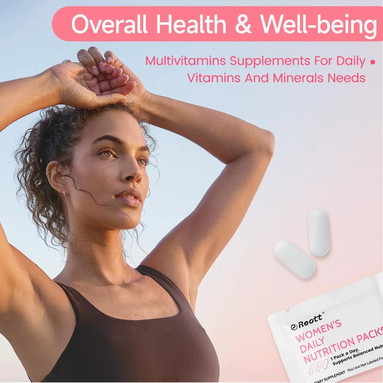 Women's Daily Vitamin Packs with Collagen Peptide, PQQ, 4-IN-1 Multivitamins For Women Health Supports Immune Health, Skin, Brain REOTT uk supplements