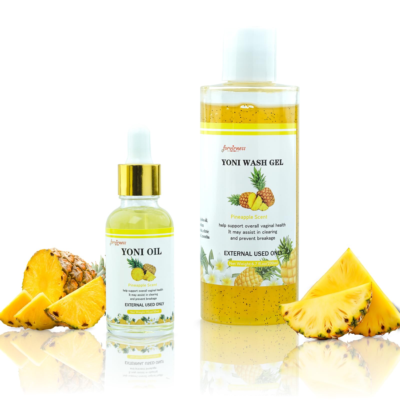 forvirness Natural Yoni Wash Yoni Oil Set, Cleanse - Remove Odor - ph Balance Feminine Wash forvirness uk supplements