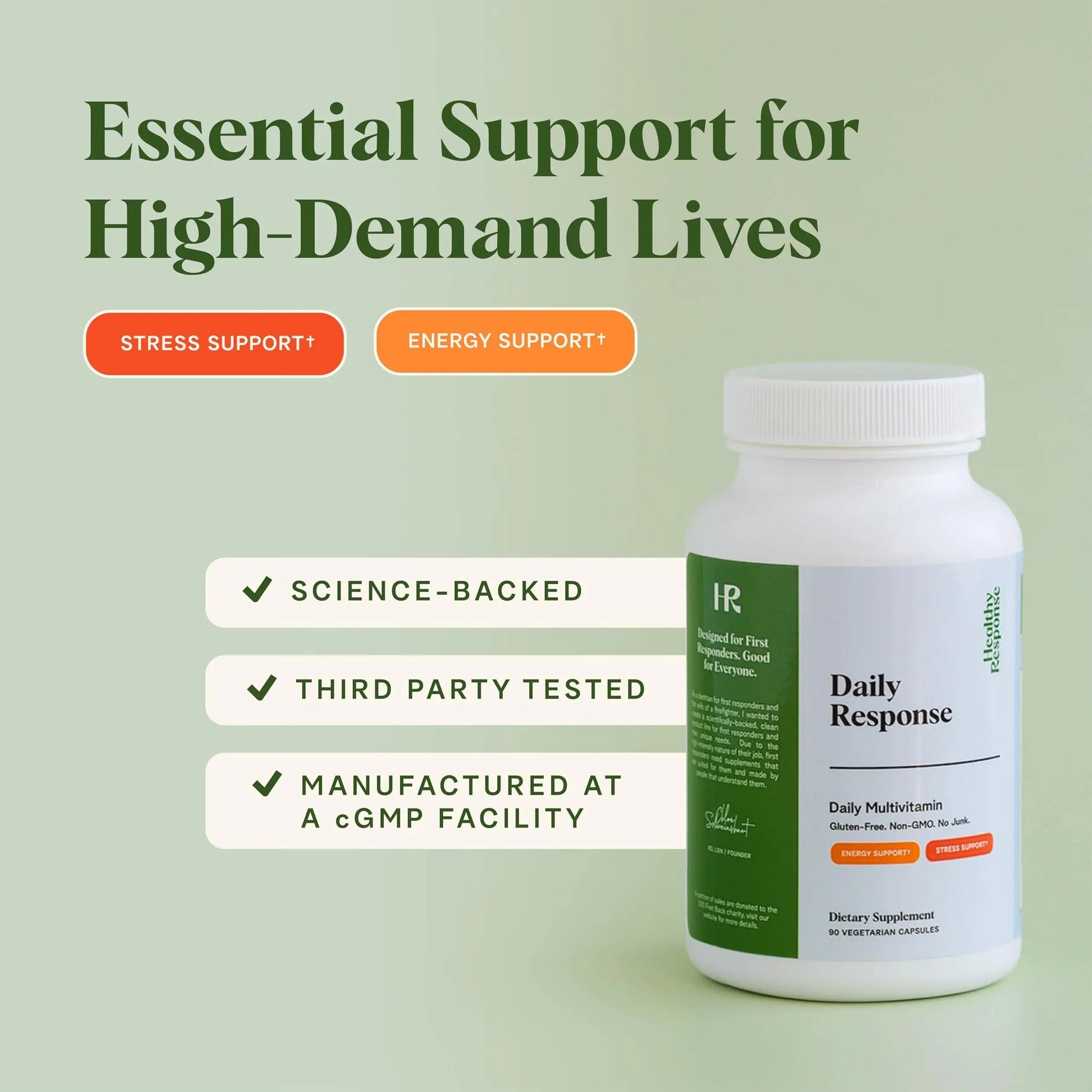 Healthy Response Daily Response Multivitamin 90 Capsules - Multivitamin + Adaptogen Blend for Energy & Stress Support Healthy Response uk supplements
