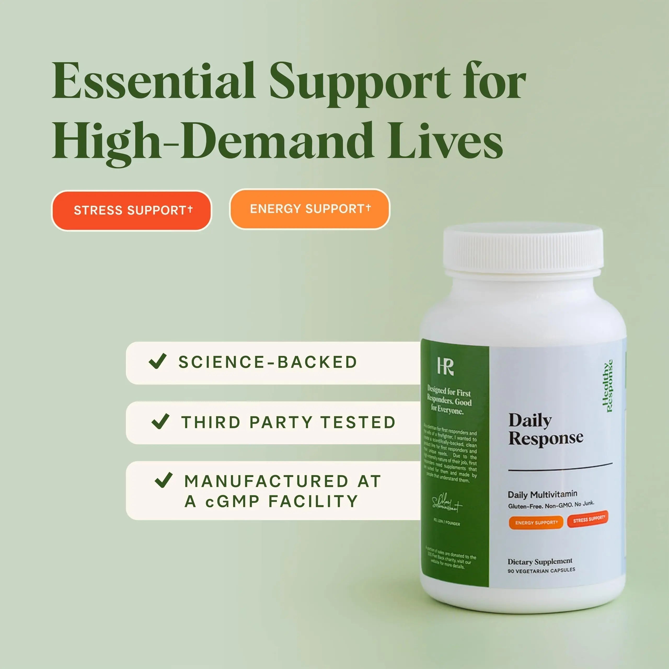 Healthy Response Daily Response Multivitamin 90 Capsules - Multivitamin + Adaptogen Blend for Energy & Stress Support Healthy Response uk supplements