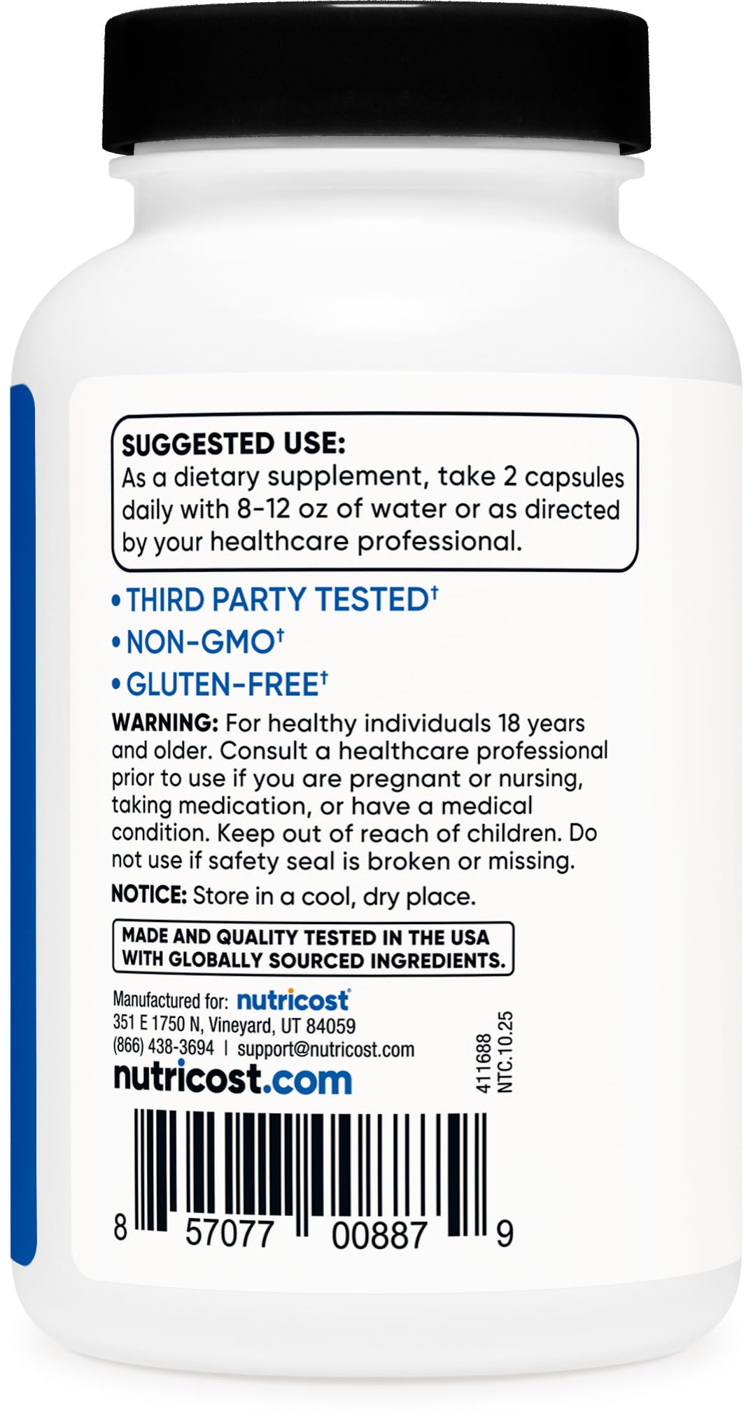 Nutricost HMB (Beta-Hydroxy Beta-Methylbutyrate) 1000mg (120 Capsules) - 500mg Per Capsule, 60 Servings - Gluten Free and Non-GMO Nutricost uk supplements