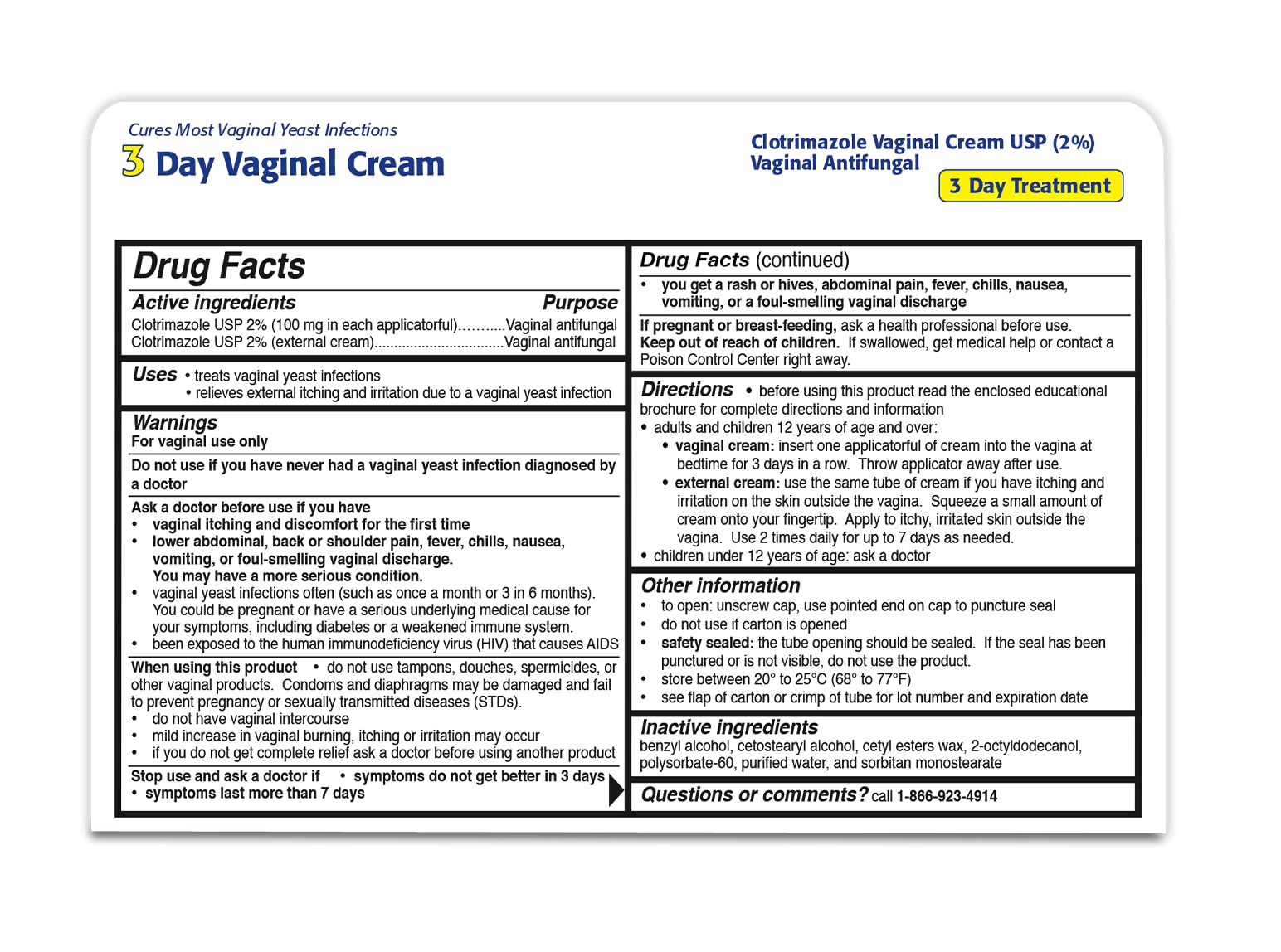 Clotrimazole 3 -Day Vaginal Cream - 0.74 Oz (PACK OF 3) Clotrimazole uk supplements