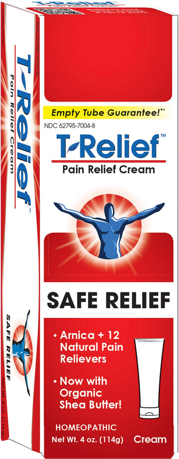 T-Relief Pain Relief cream,[114g] 4 oz MediNatura uk supplements