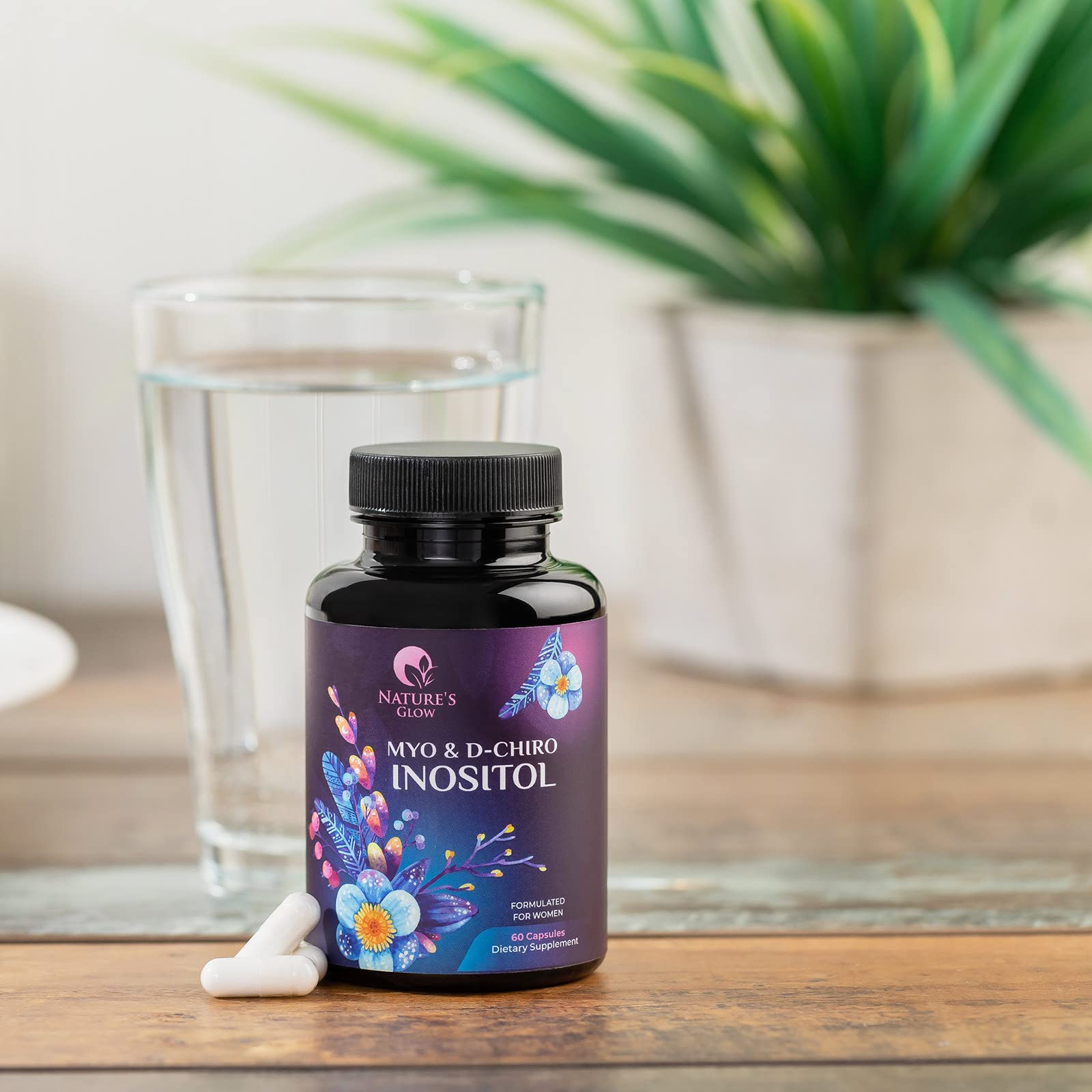 Myo-Inositol & D-Chiro Inositol Blend - 30 Day Supply, Premium 40:1 Ratio, Hormone Sup Nature's Glow uk supplements