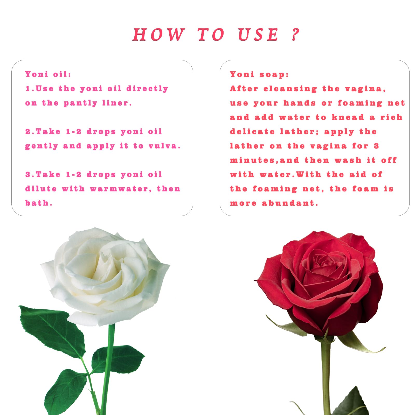 2Pcs Strawberry Yoni Bars and Yoni Oil Set for Feminine Wash, Yoni Wash for Cleanse Vaginal Balance PH tovaginsh uk supplements