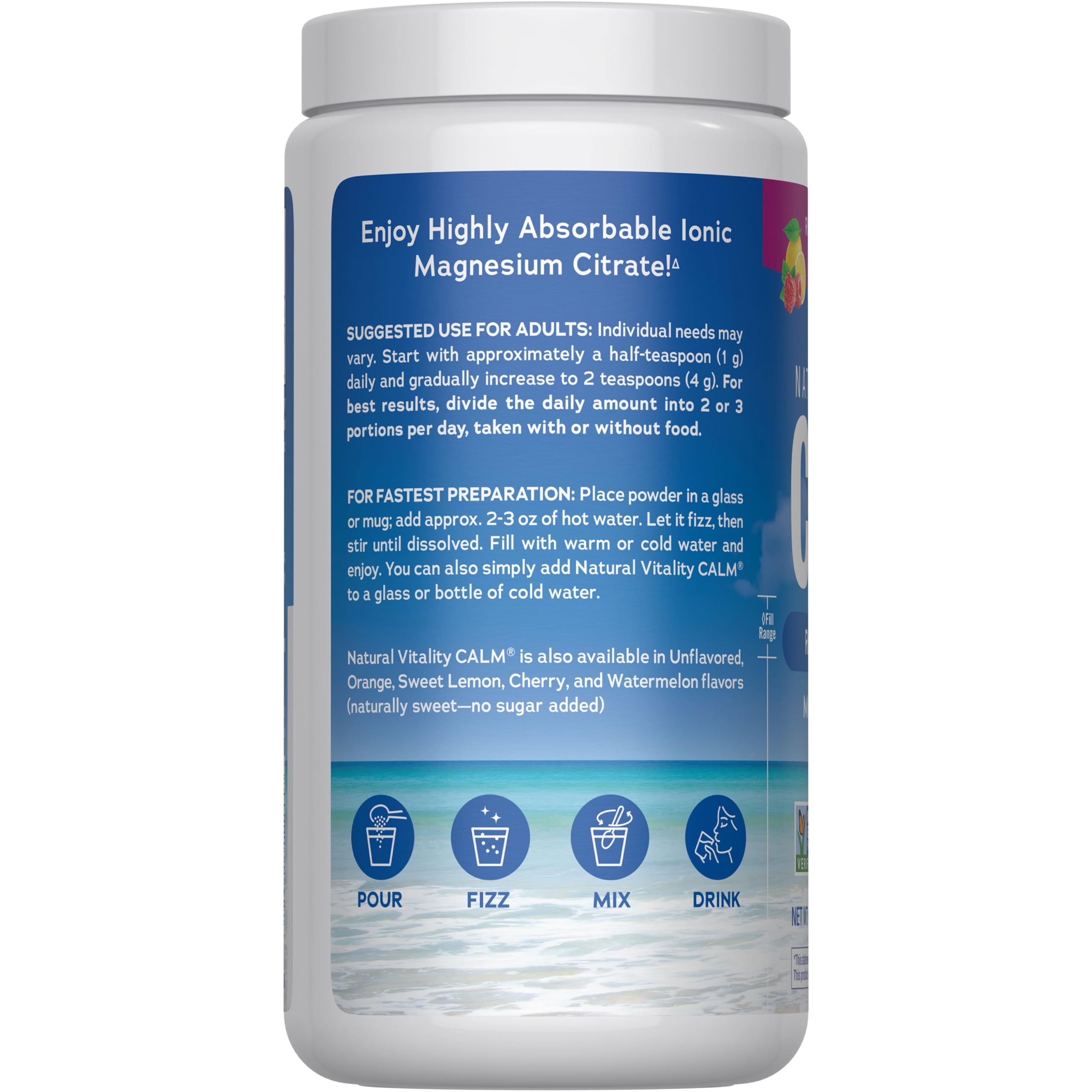 Natural Vitality Calm Magnesium 16oz Powder | Raspberry Lemon Flavored Supplement | Non-GMO, Vegan & Gluten Free Formula Natural Vitality uk supplements