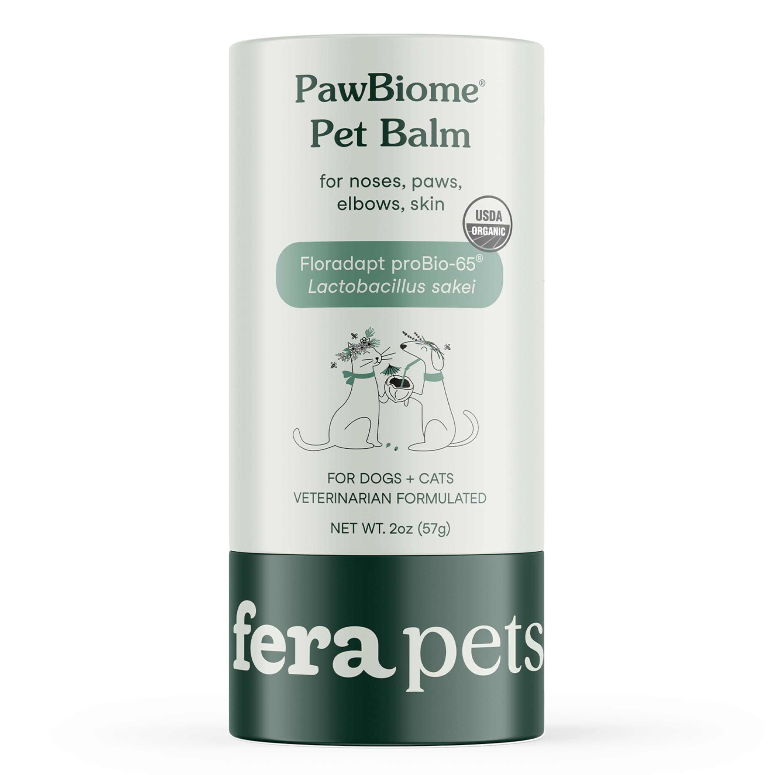 Fera Pets PawBiome® - Cat & Dog Balm for Paws and Nose with Postbiotics - Encourages Skin Recovery - Balances Skin Microbiome - Supports The Skin's Natural Barrier - 2 oz Stick Fera Pets uk supplements