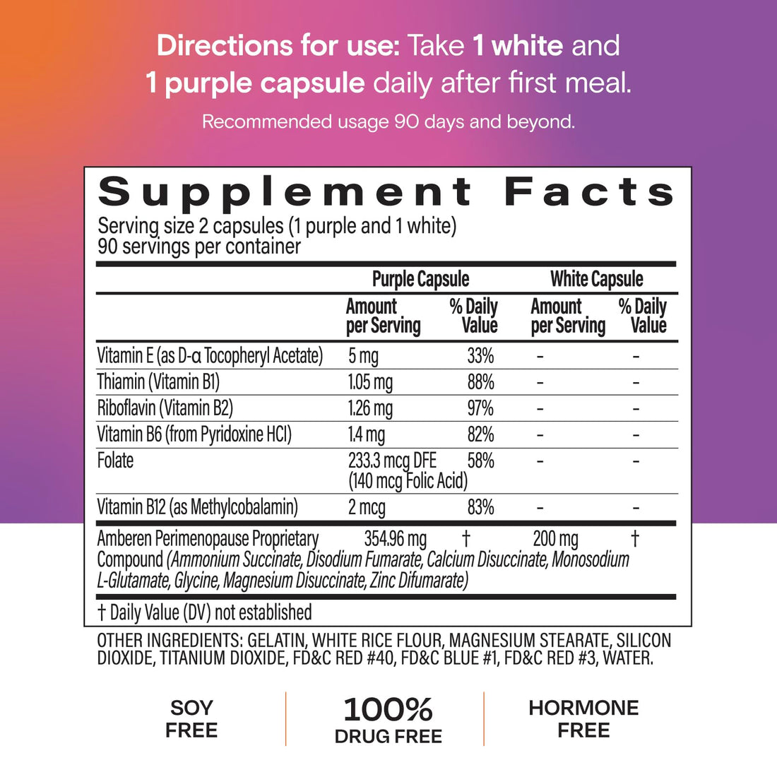 Amberen Perimenopause, Peri-Menopause Multi-Symptom Relief, Vitamin B, Vitamin E & Antioxidants Supplement, Helps Support Hormone Balance, Hot Flashes & Night Sweats, Supplements for Women, 180 Count Amberen uk supplements
