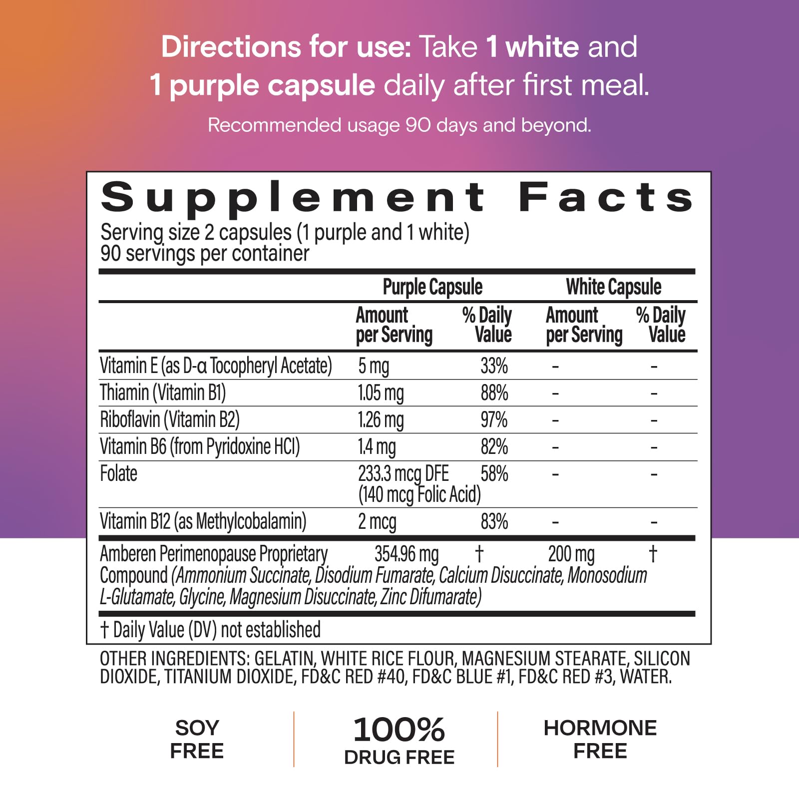 Amberen Perimenopause, Peri-Menopause Multi-Symptom Relief, Vitamin B, Vitamin E & Antioxidants Supplement, Helps Support Hormone Balance, Hot Flashes & Night Sweats, Supplements for Women, 180 Count Amberen uk supplements