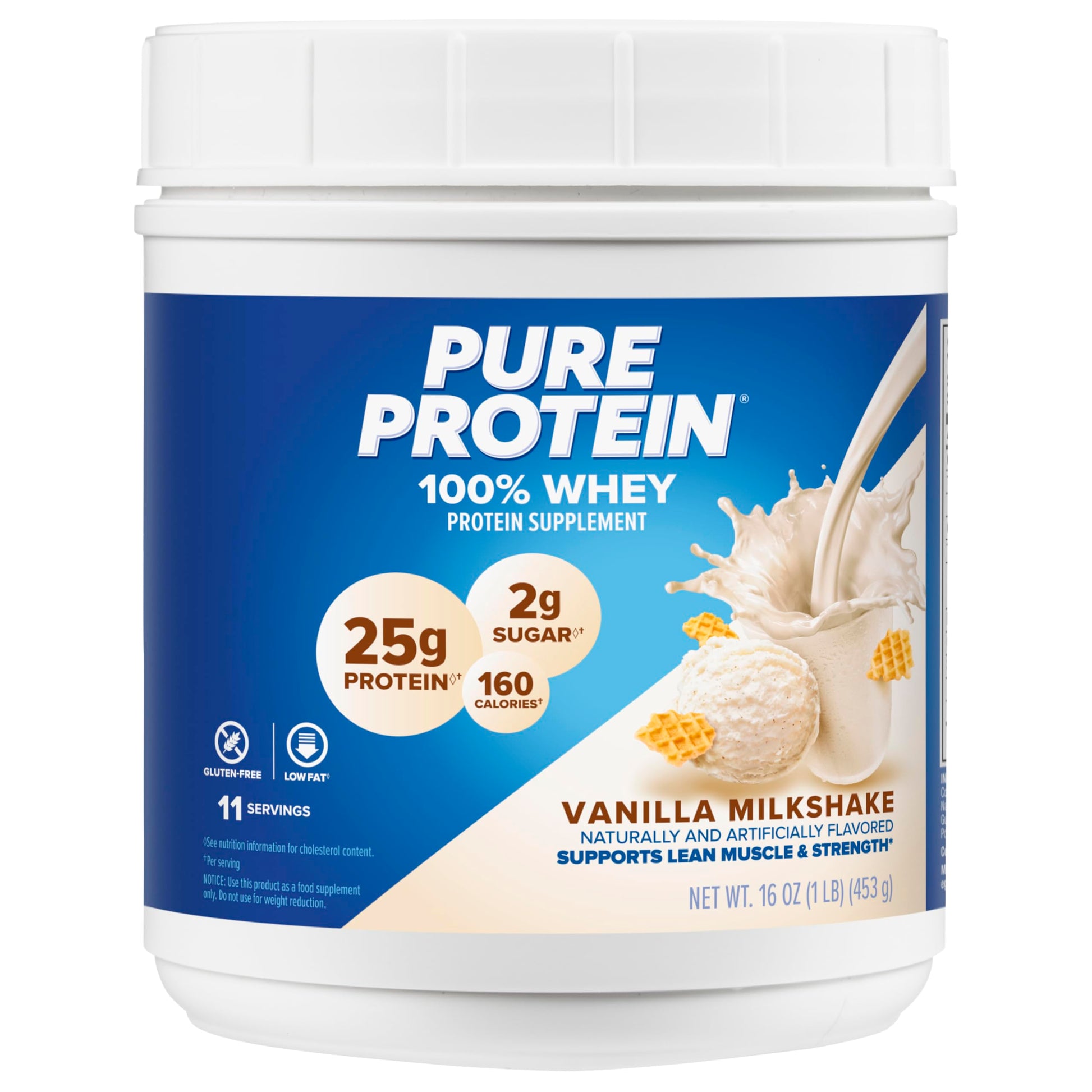 Pure Protein Powder, Whey, High Protein, Low Sugar, Gluten Free, Vanilla Cream, 1 lb Pure Protein uk supplements