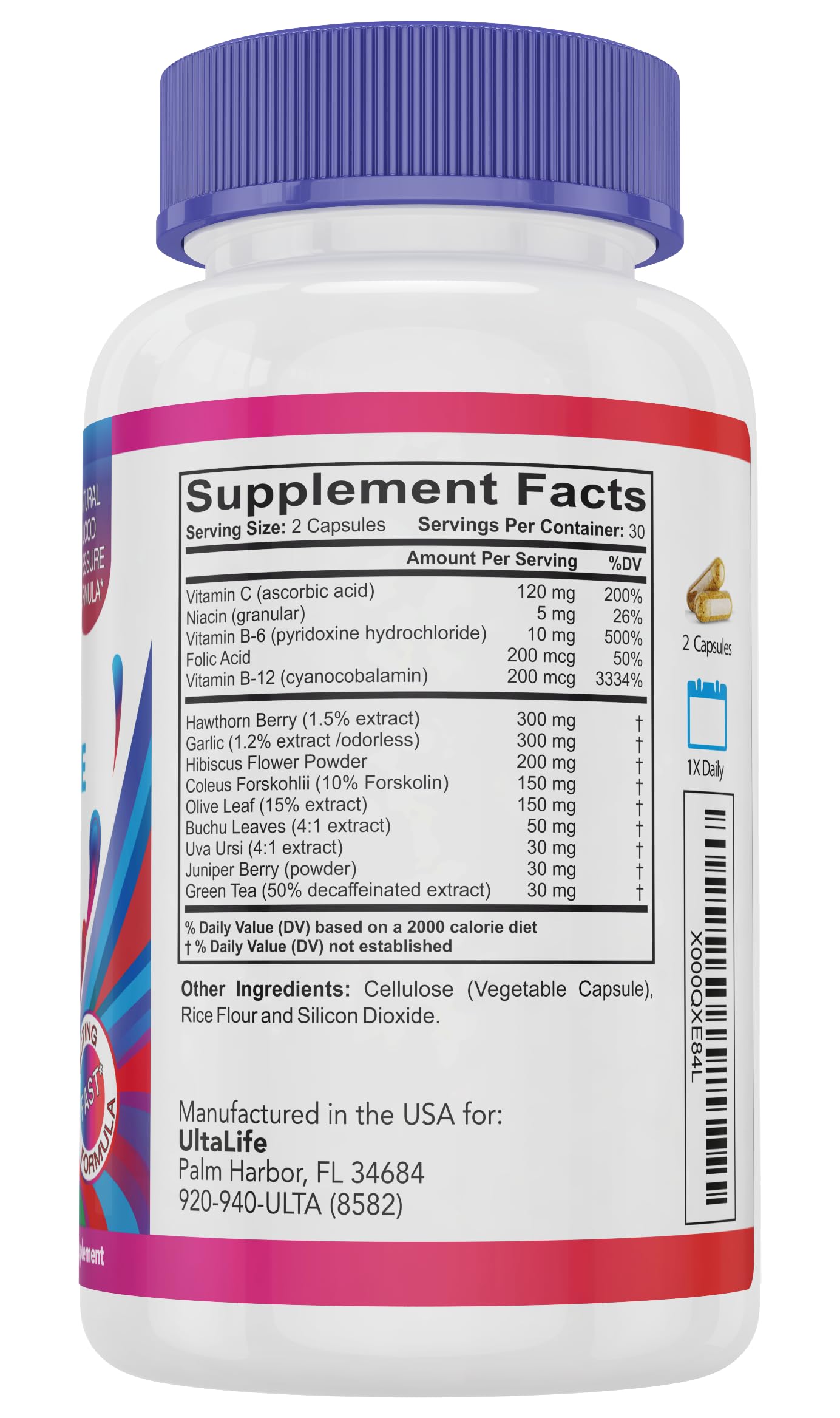ULTALIFE Blood Pressure Supplements - Advanced Blood Pressure Supplement Complex ULTALIFE uk supplements