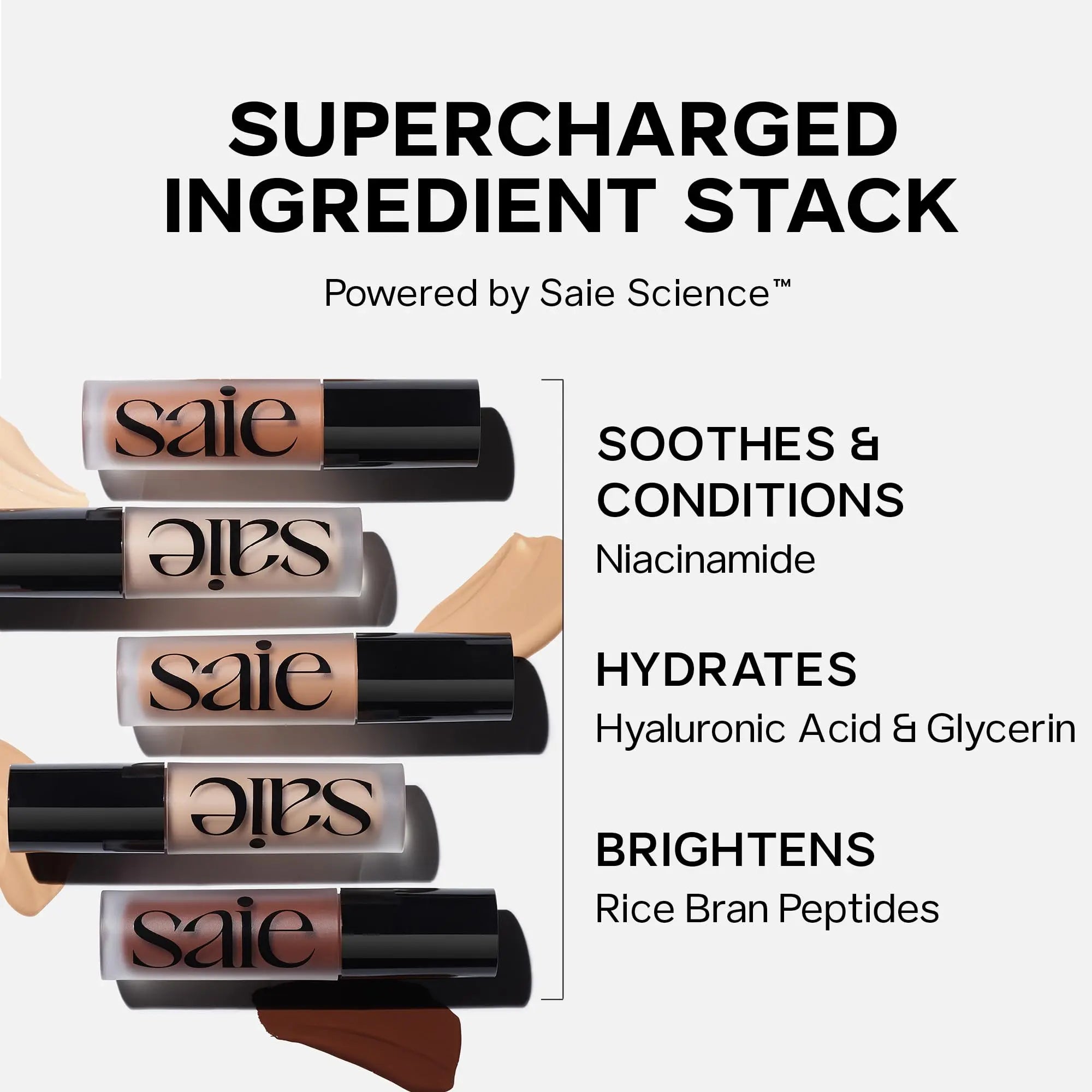 Saie Slip Tint Radiant Cream Concealer & All-Over Face Makeup - Concealer for Dark Circles, Redness & Blemishes - Lightweight Makeup Made with Hydrating Hyaluronic Acid - Shade 6 (0.17 oz) Saie uk supplements