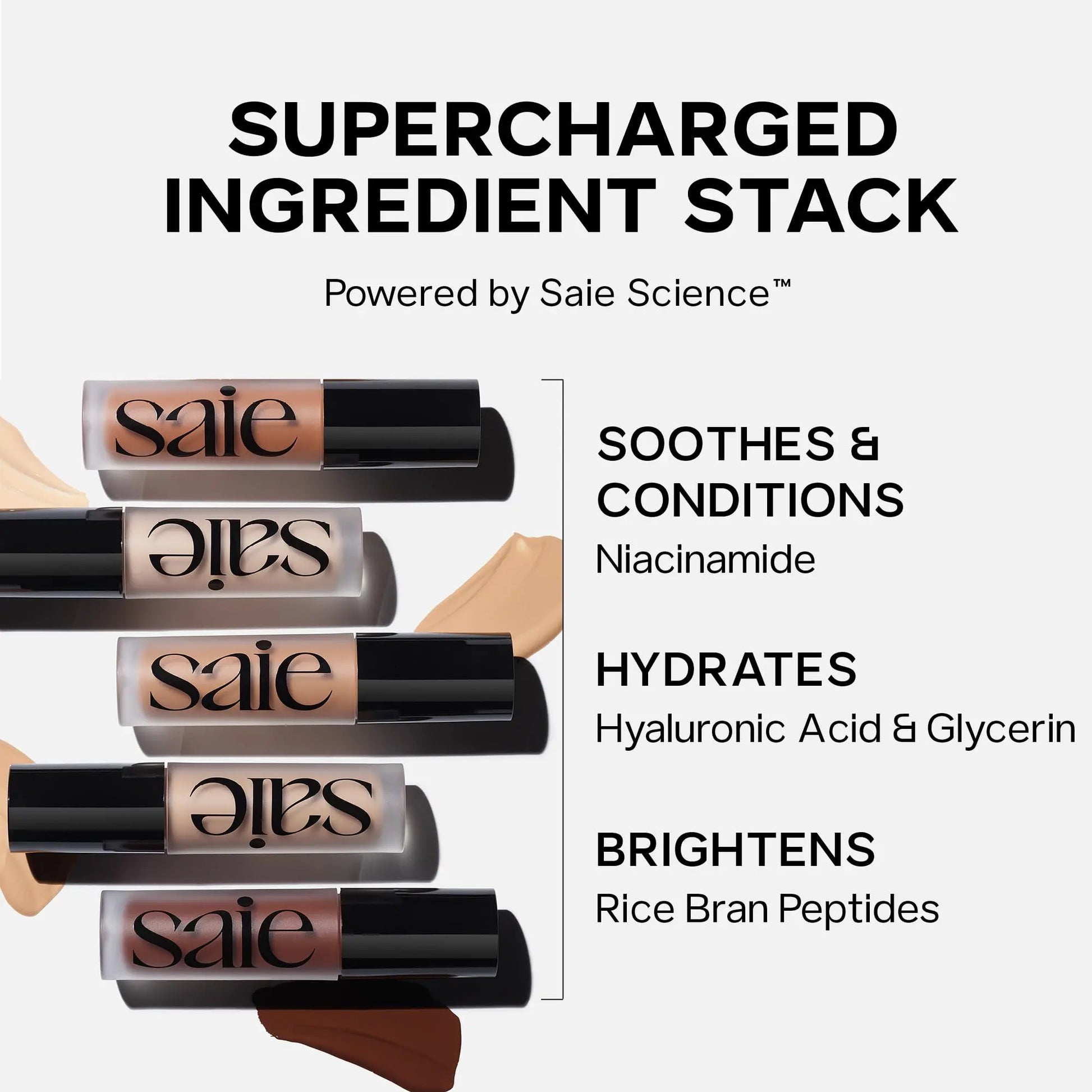 Saie Slip Tint Radiant Cream Concealer & All-Over Face Makeup - Concealer for Dark Circles, Redness & Blemishes - Lightweight Makeup Made with Hydrating Hyaluronic Acid - Shade 5 (0.17 oz) Saie uk supplements